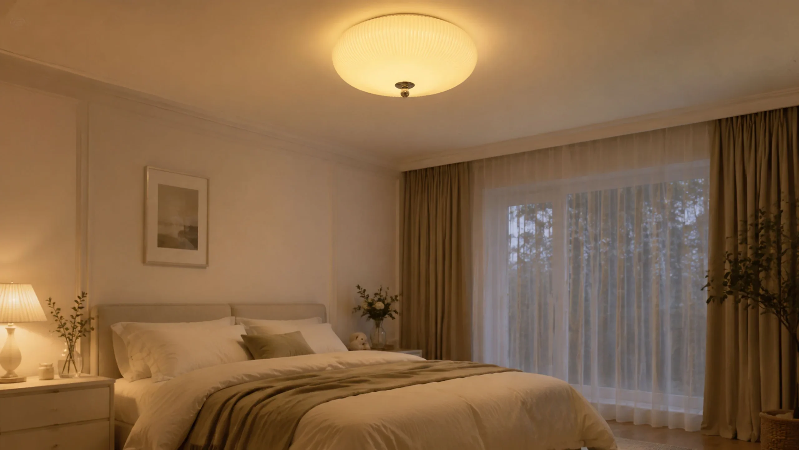 Ivory Ripple Ceiling Light