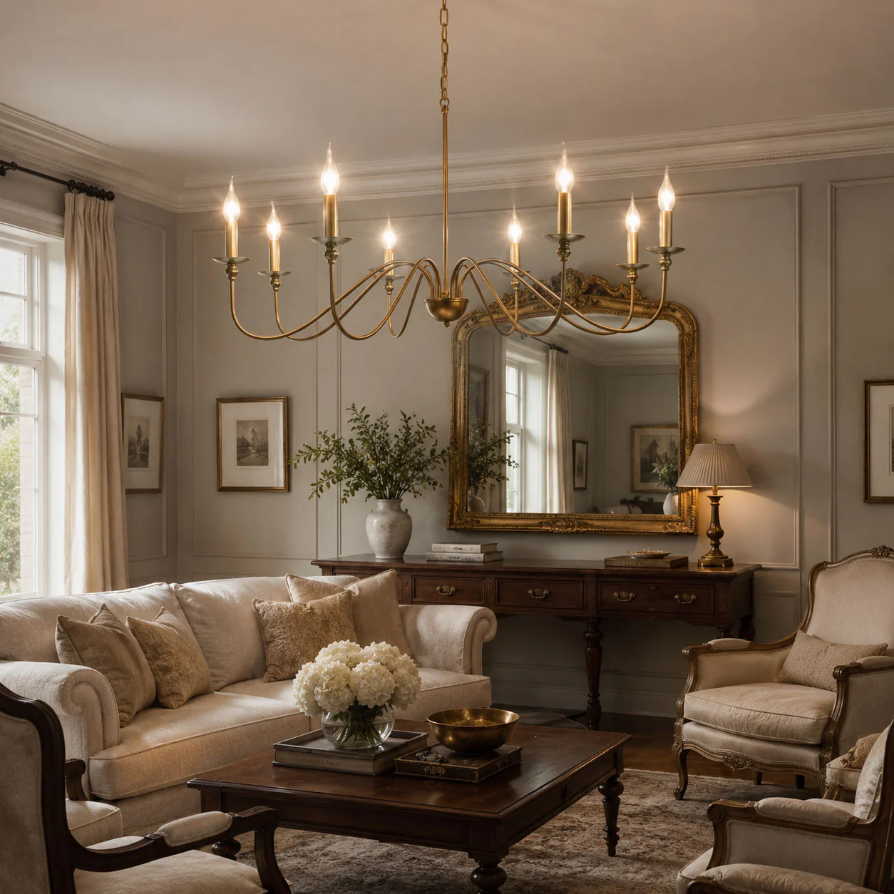 Timeless Gold Candle Chandelier