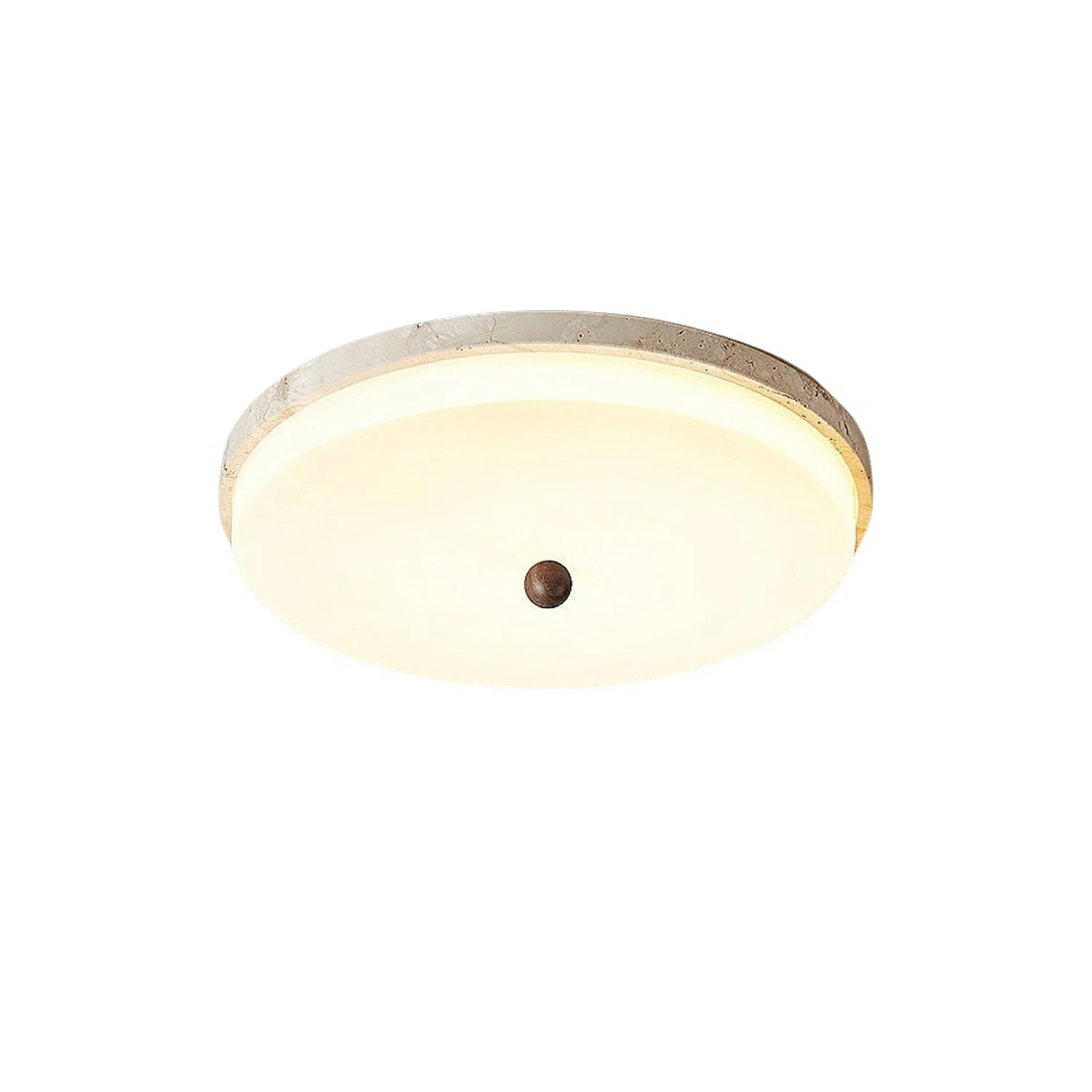 Aeon Travertine Orb Ceiling Light