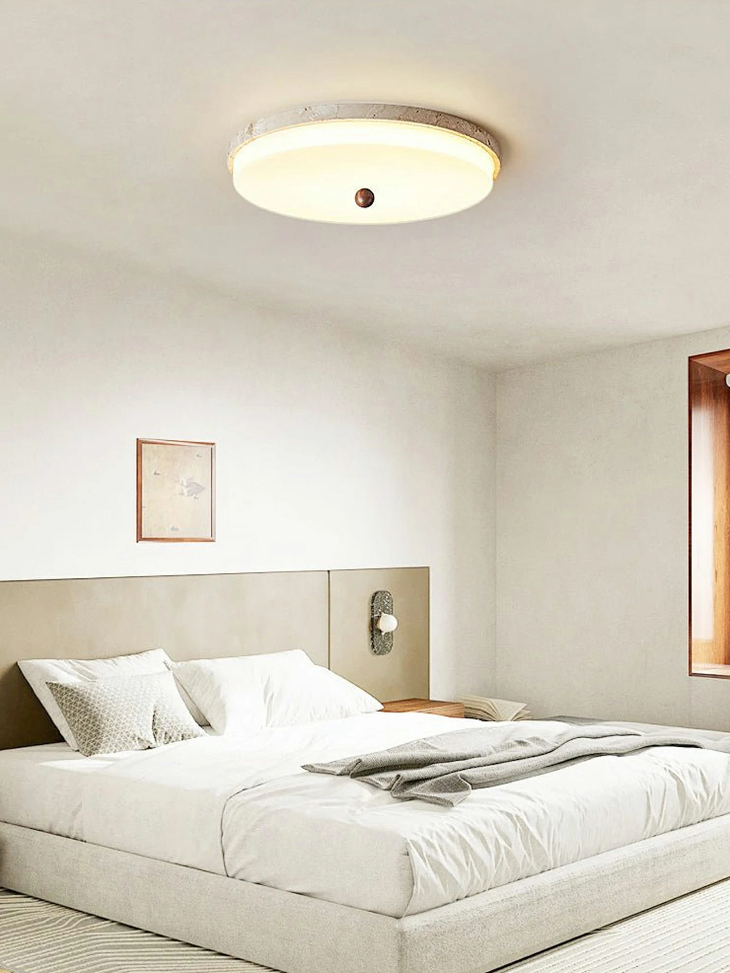 Aeon Travertine Orb Ceiling Light - Image 4