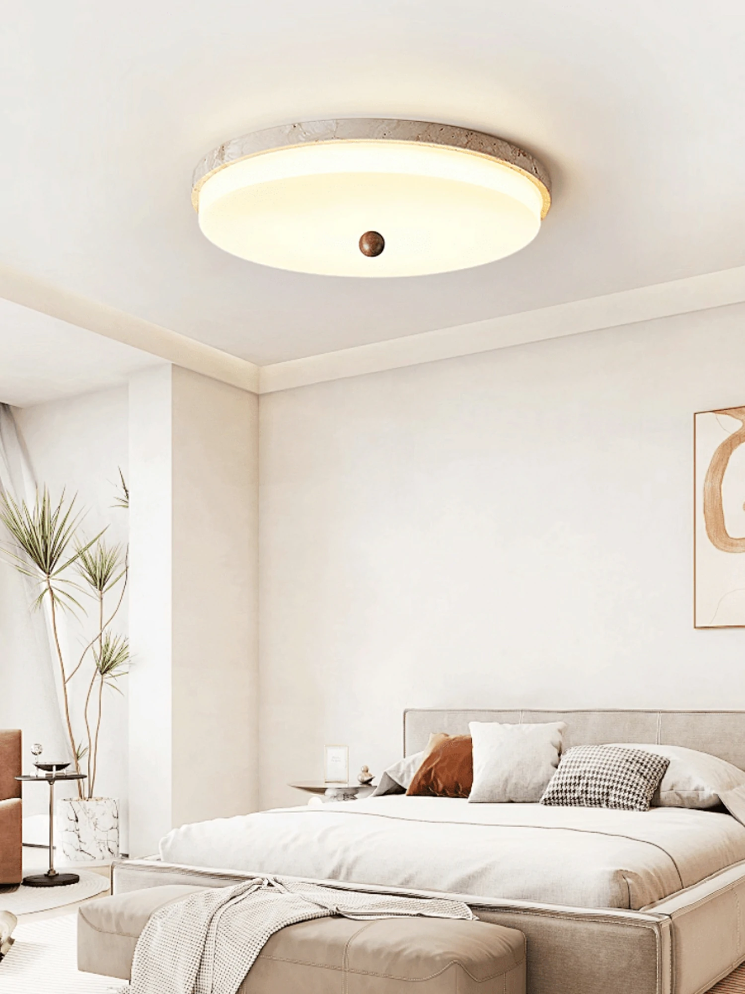 Aeon Travertine Orb Ceiling Light - Image 2