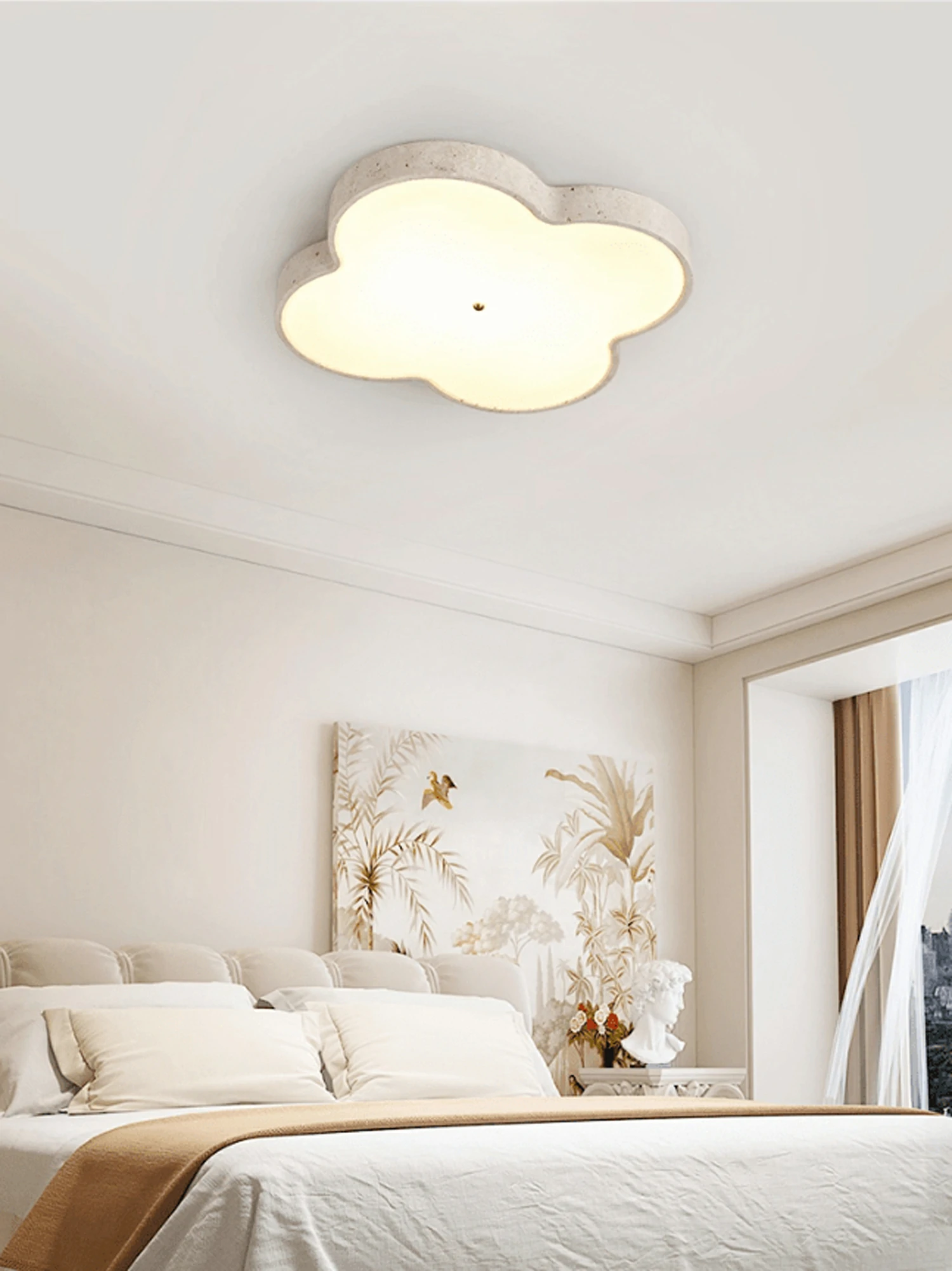 Aethel Cloud Travertine Ceiling Lamp - Image 2