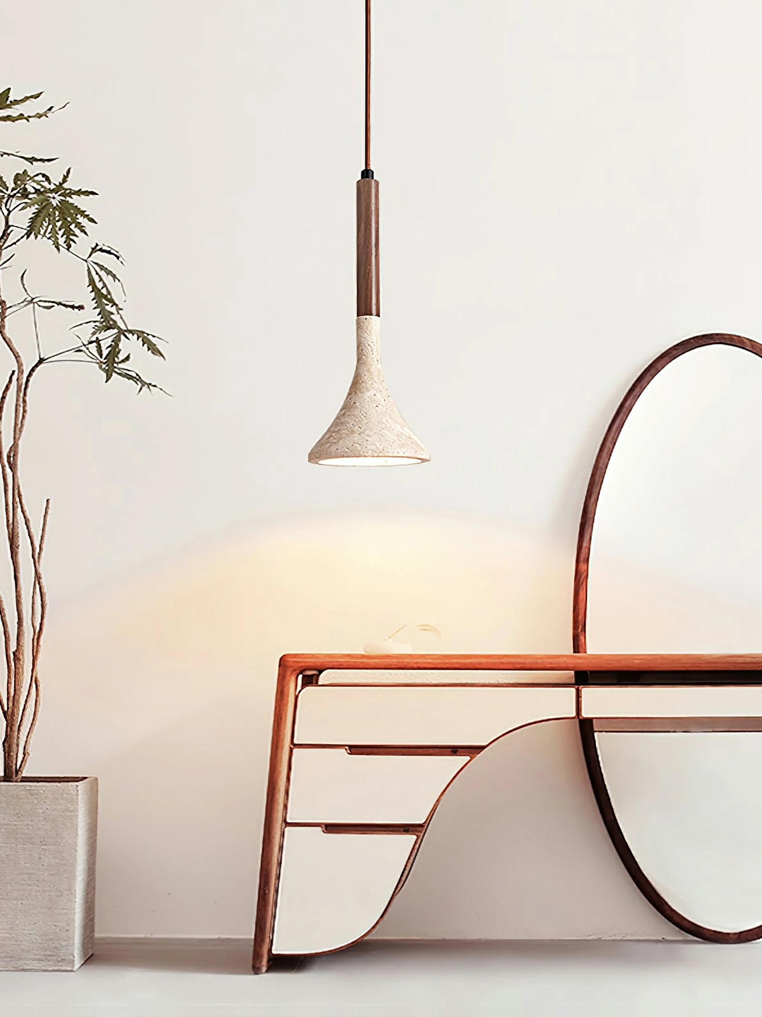 Aplomb Travertine Pendant Lamp - Image 4