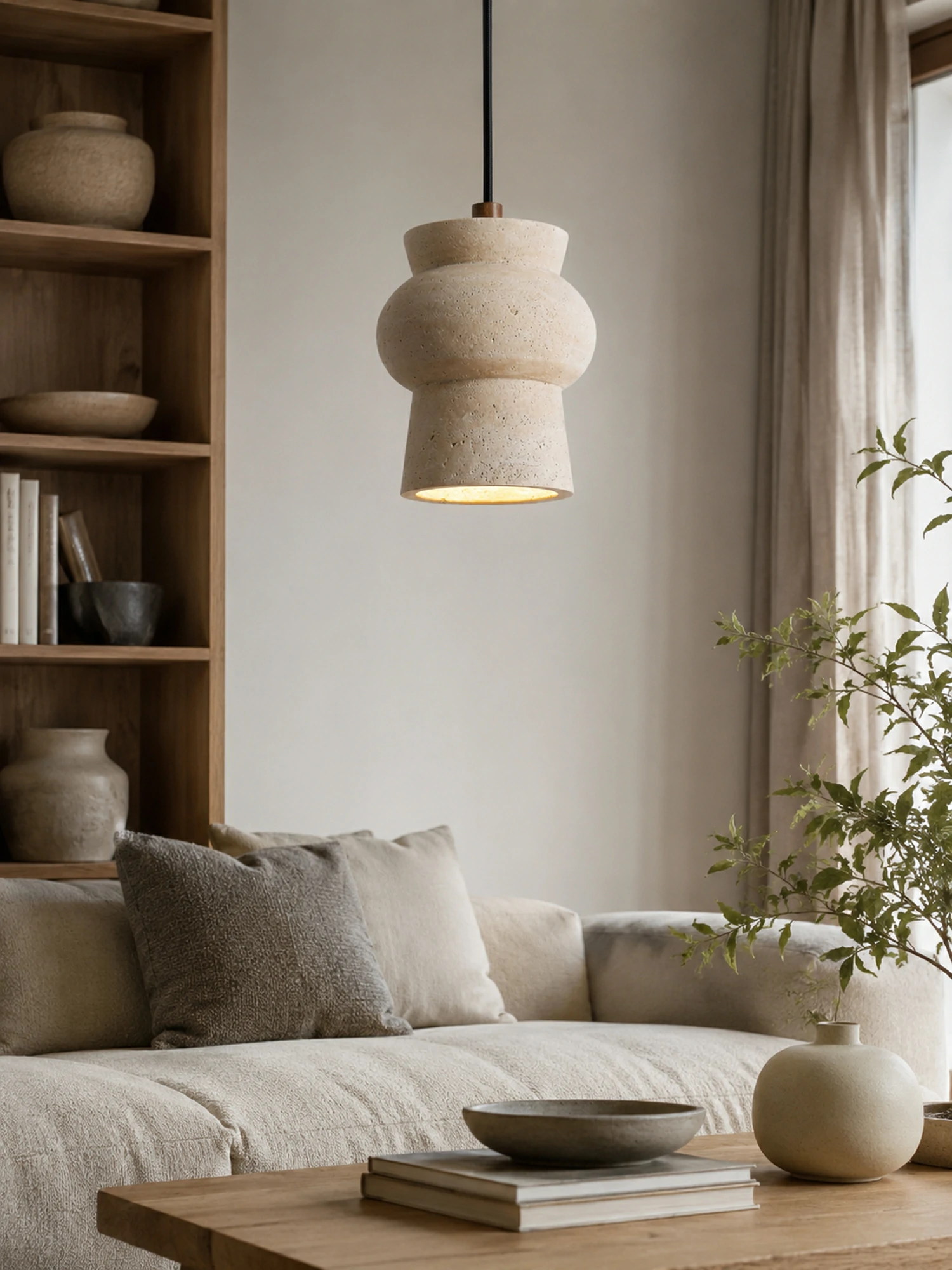 Arcus Travertine Pendant Lamp - Image 2