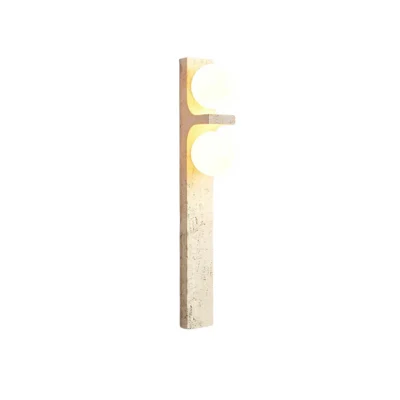 Asymmetrical Travertine Wall Sconce