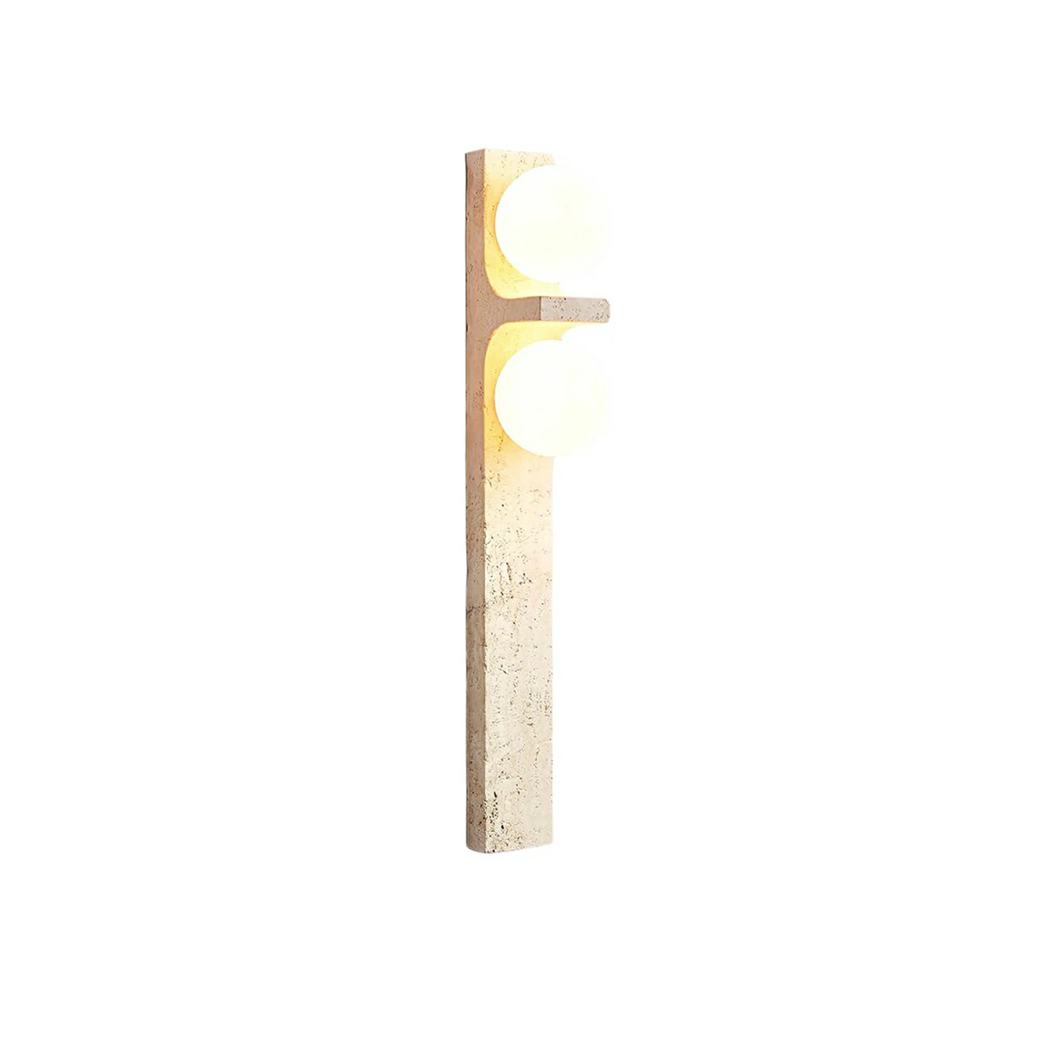 Asymmetrical Travertine Wall Sconce