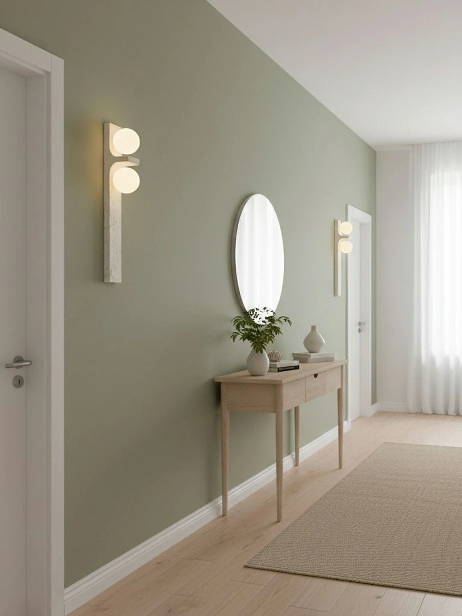 Asymmetrical Travertine Wall Sconce - Image 16