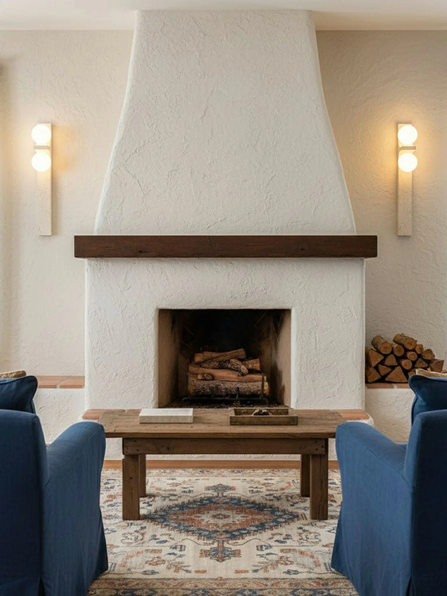 Asymmetrical Travertine Wall Sconce - Image 12
