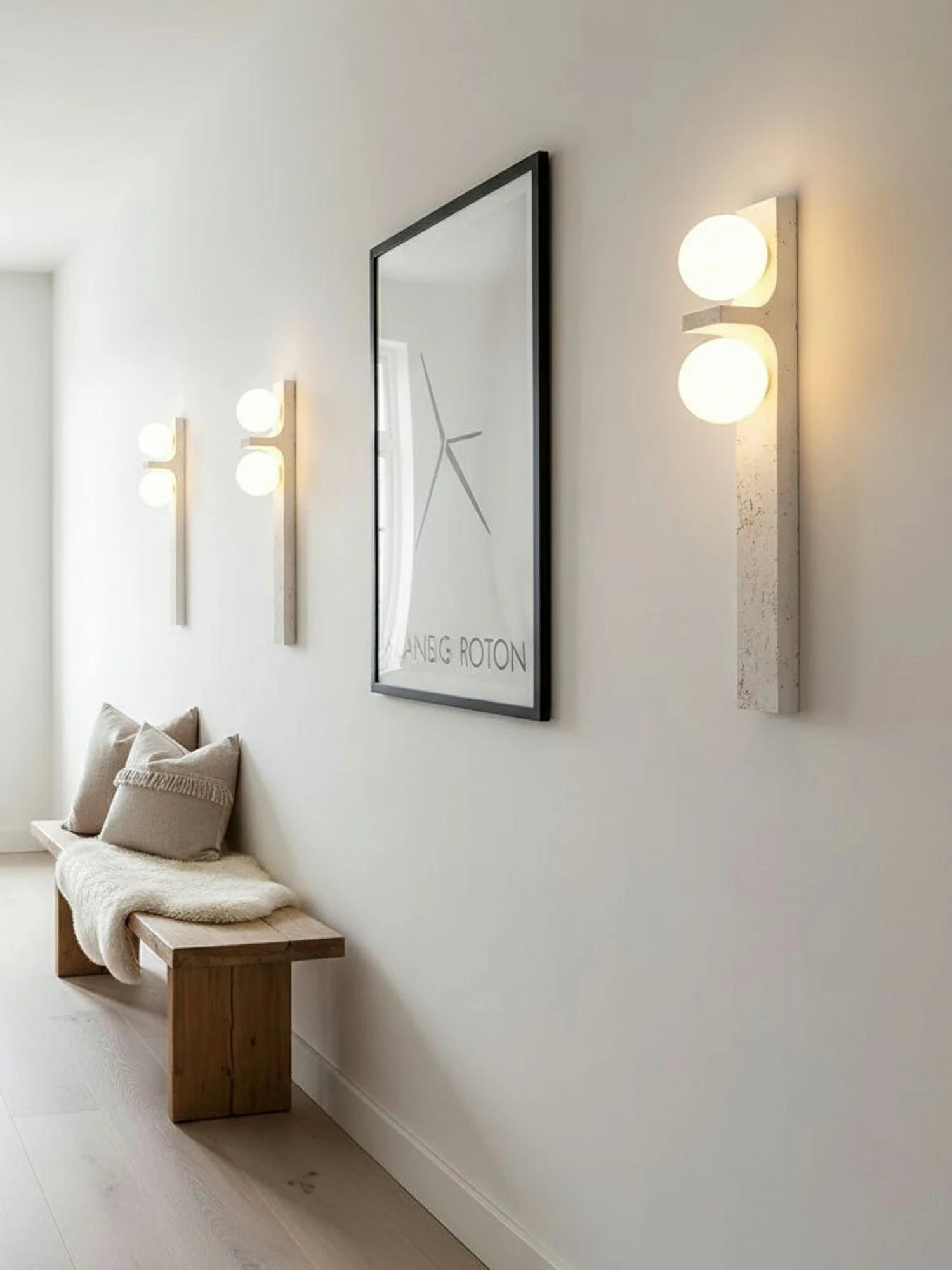 Asymmetrical Travertine Wall Sconce - Image 18