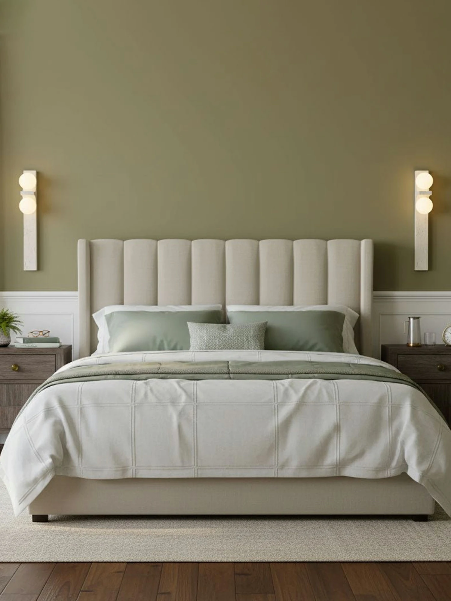 Asymmetrical Travertine Wall Sconce - Image 11
