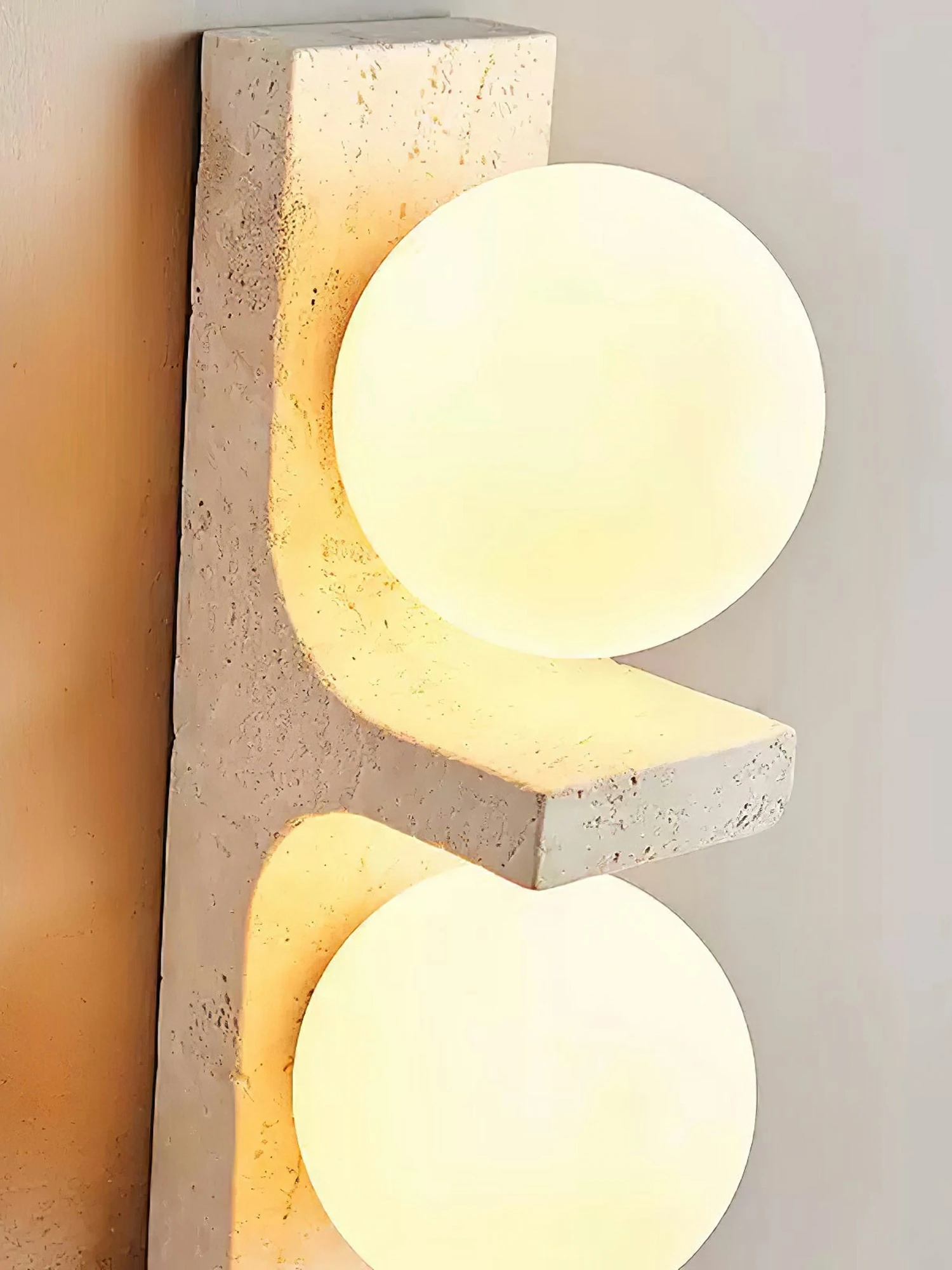 Asymmetrical Travertine Wall Sconce - Image 30