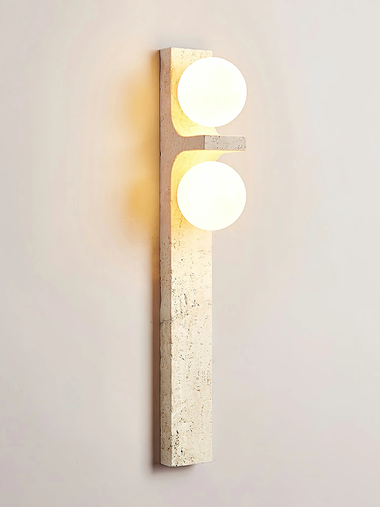 Asymmetrical Travertine Wall Sconce - Image 21