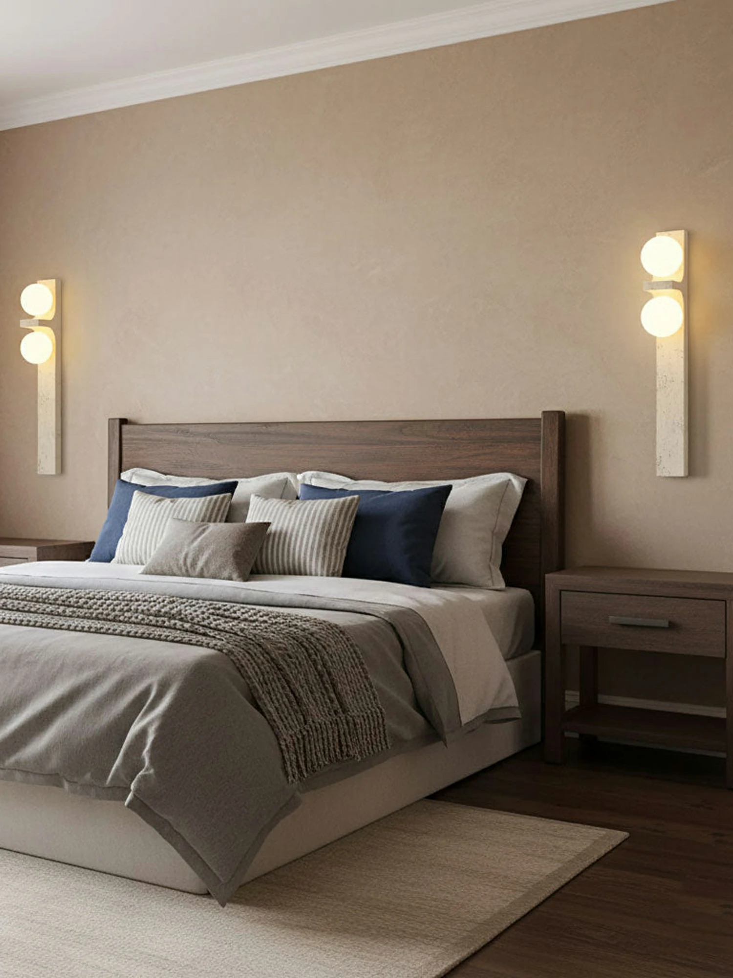 Asymmetrical Travertine Wall Sconce - Image 15