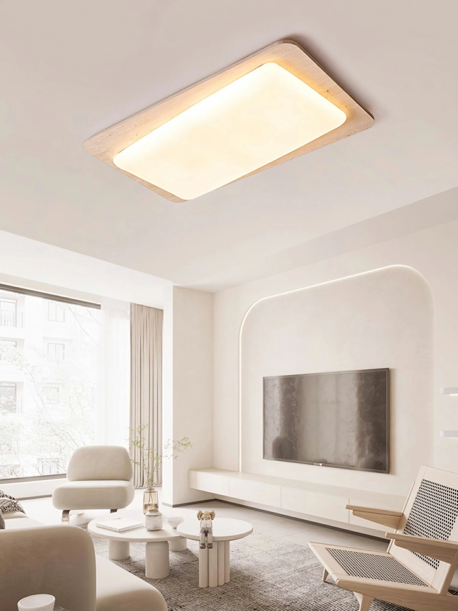 Aurilith Travertine Ceiling Light - Image 4