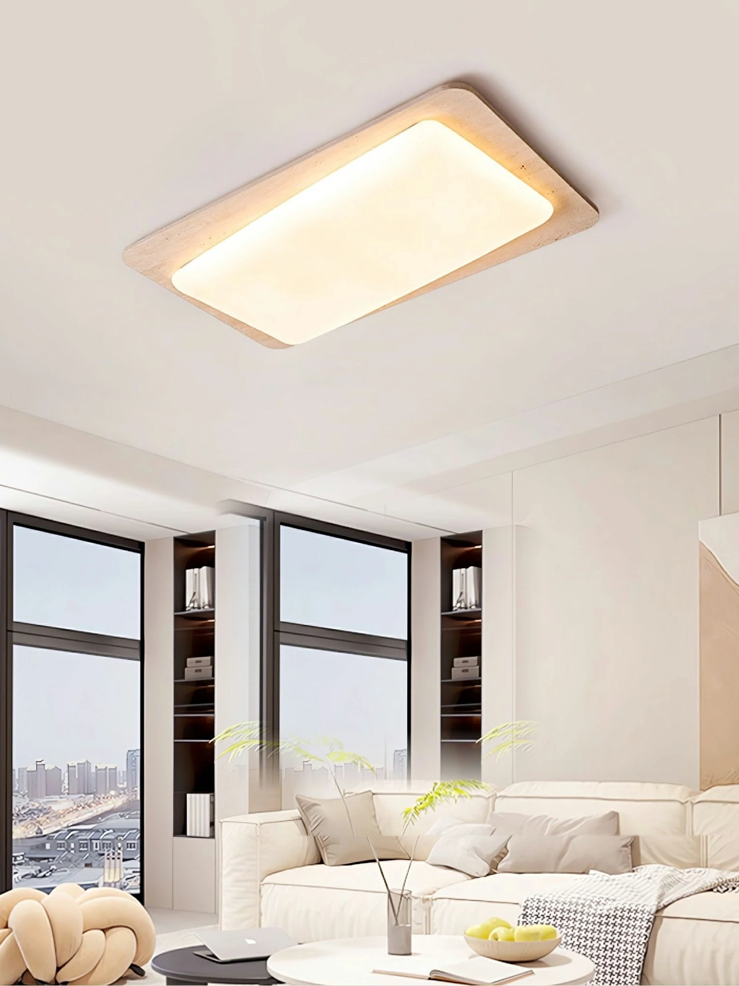 Aurilith Travertine Ceiling Light - Image 3