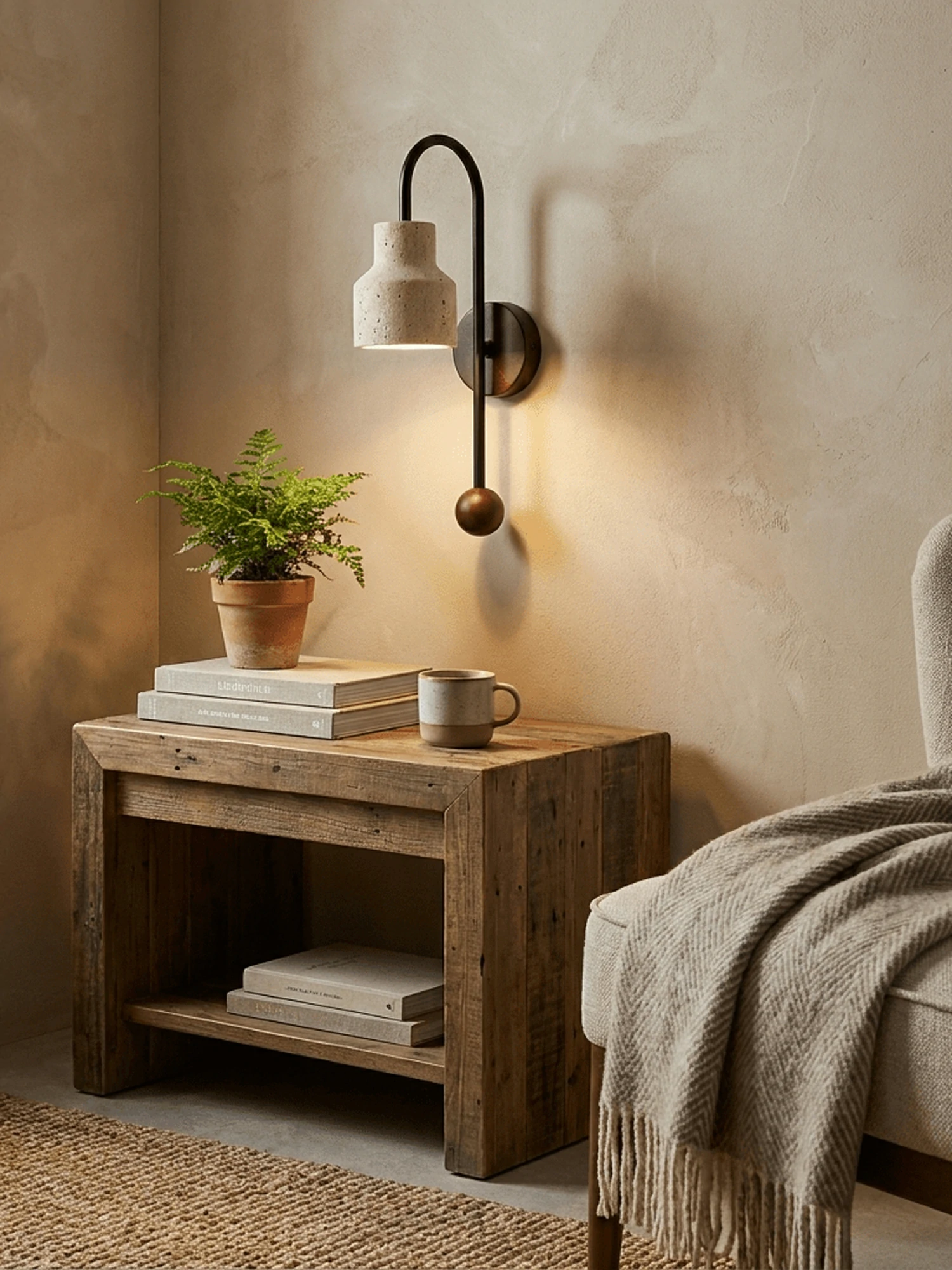 Bell Travertine Arc Sconce - Image 6