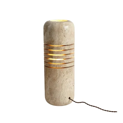 Big Stone Bucket Floor Lamp