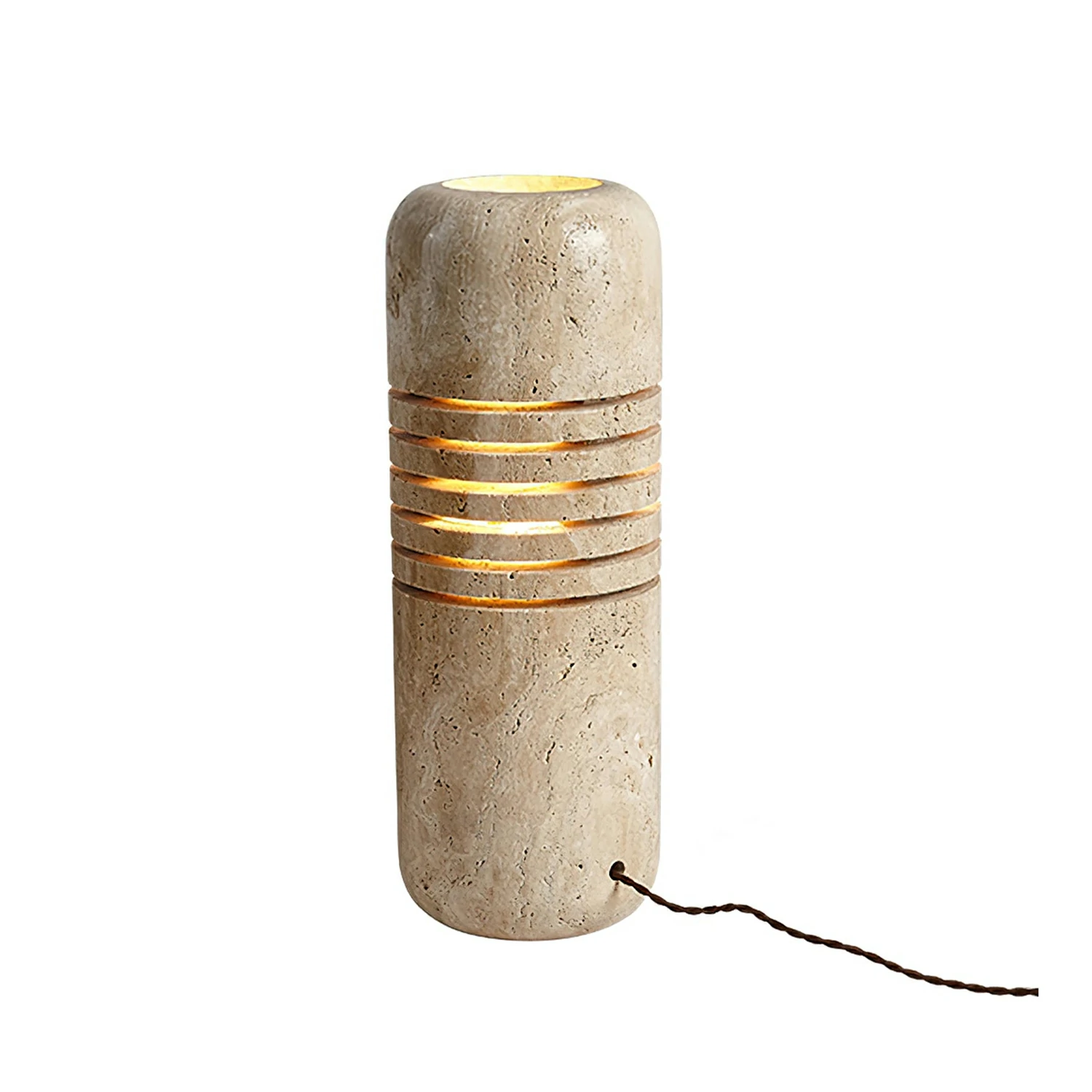Big Stone Bucket Floor Lamp