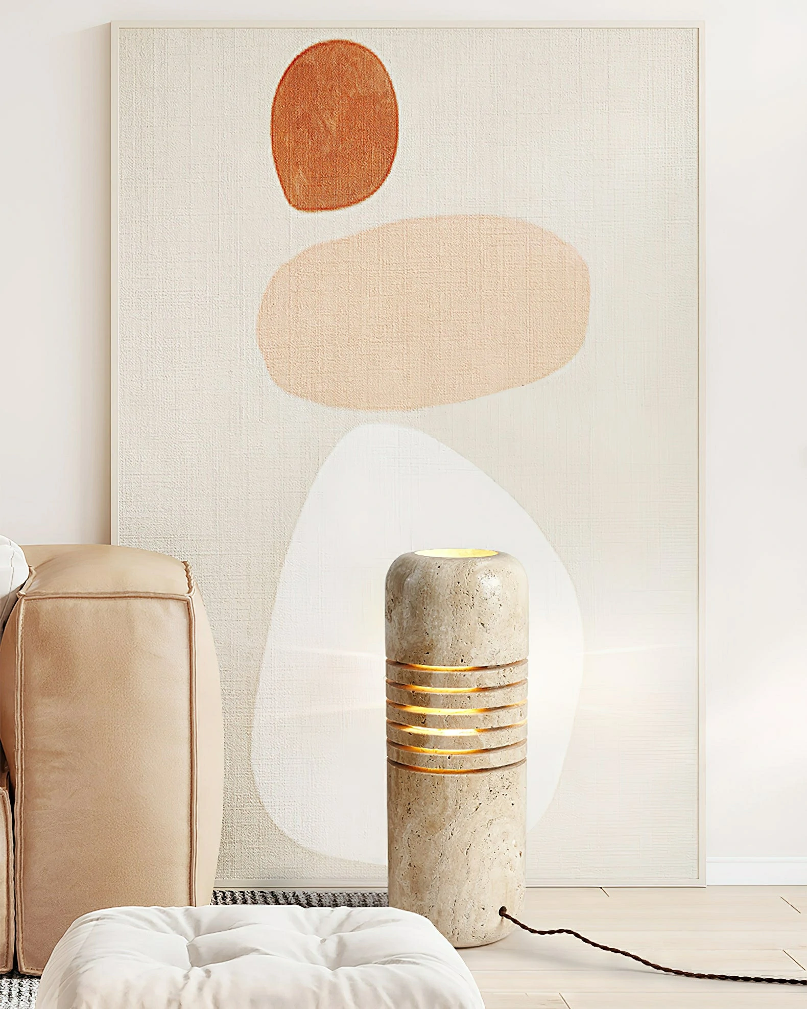Big Stone Bucket Floor Lamp - Image 4