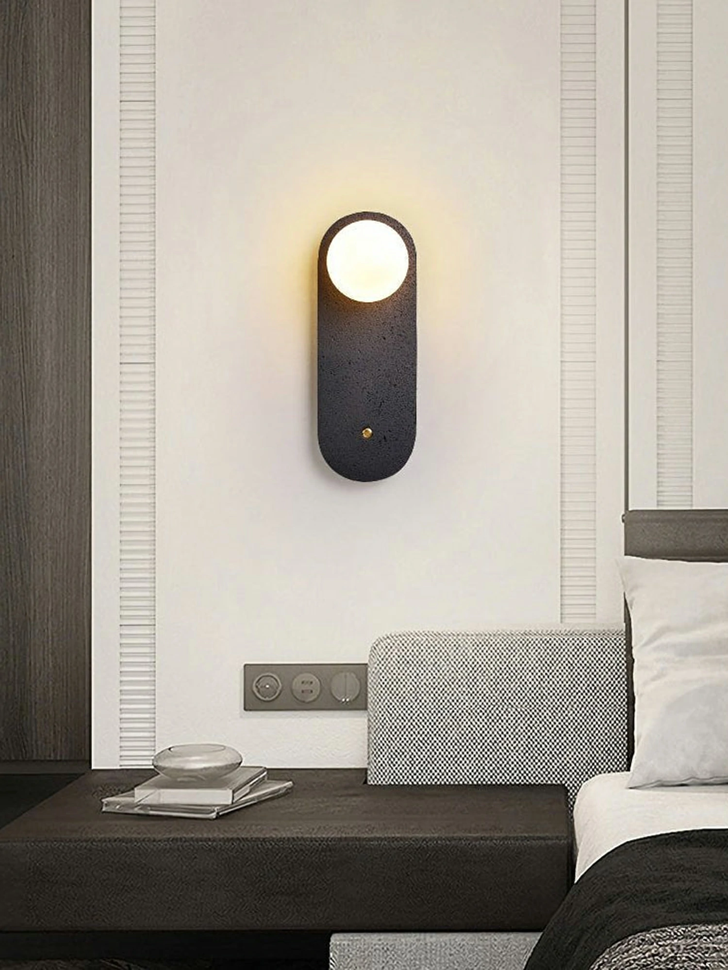 Black Travertine Hearth Sconce - Image 4