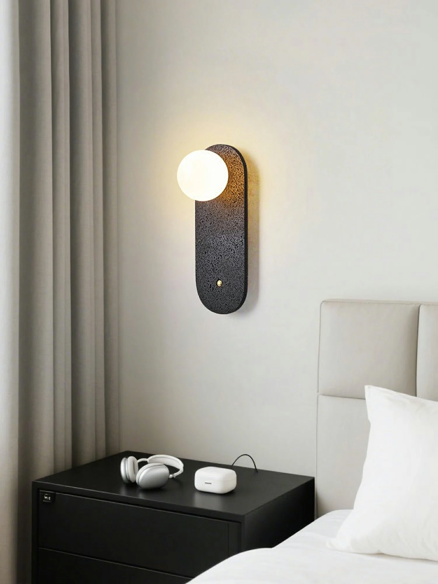 Black Travertine Hearth Sconce - Image 3