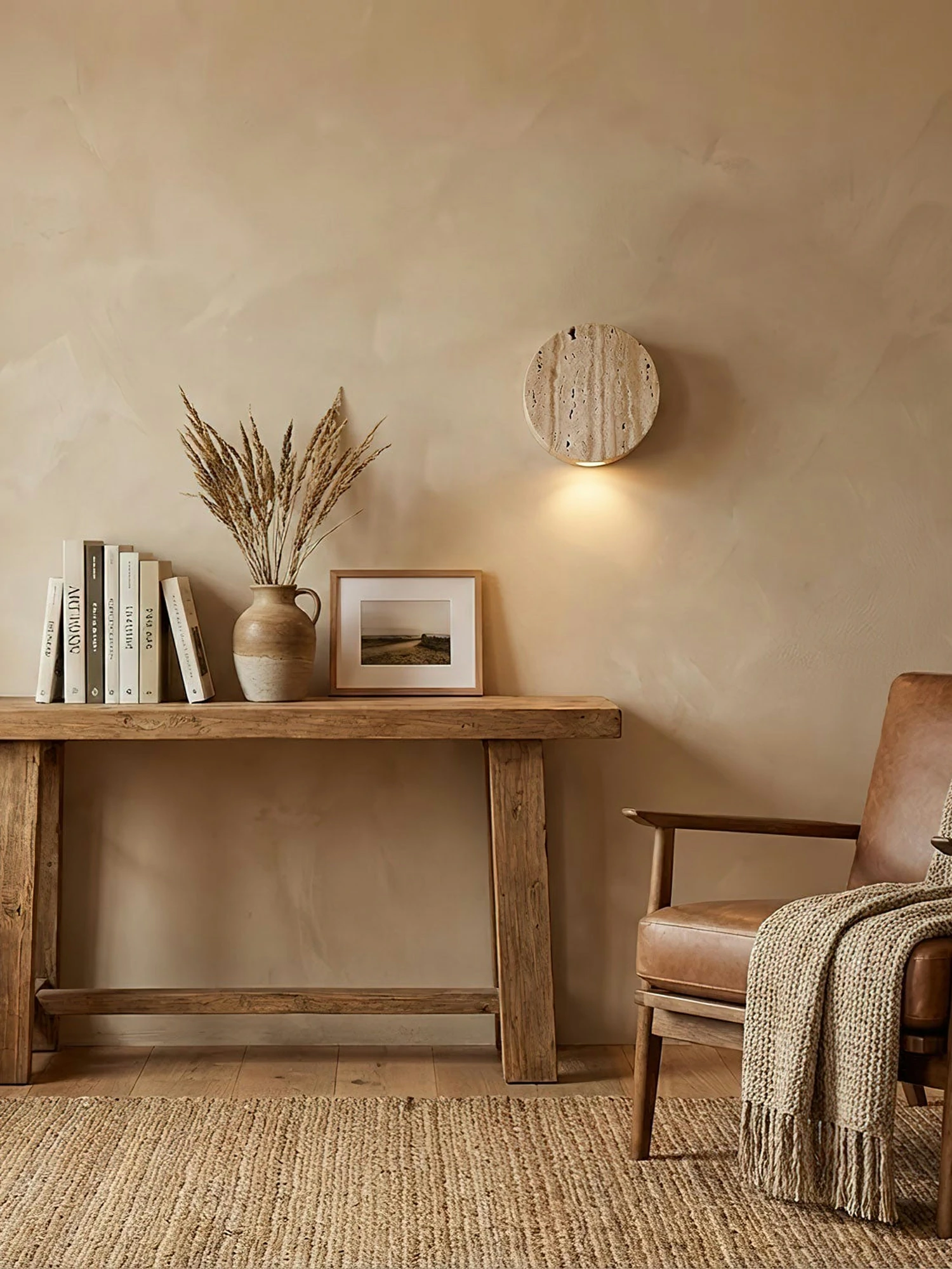 Caelan Travertine Wall Sconce - Image 7
