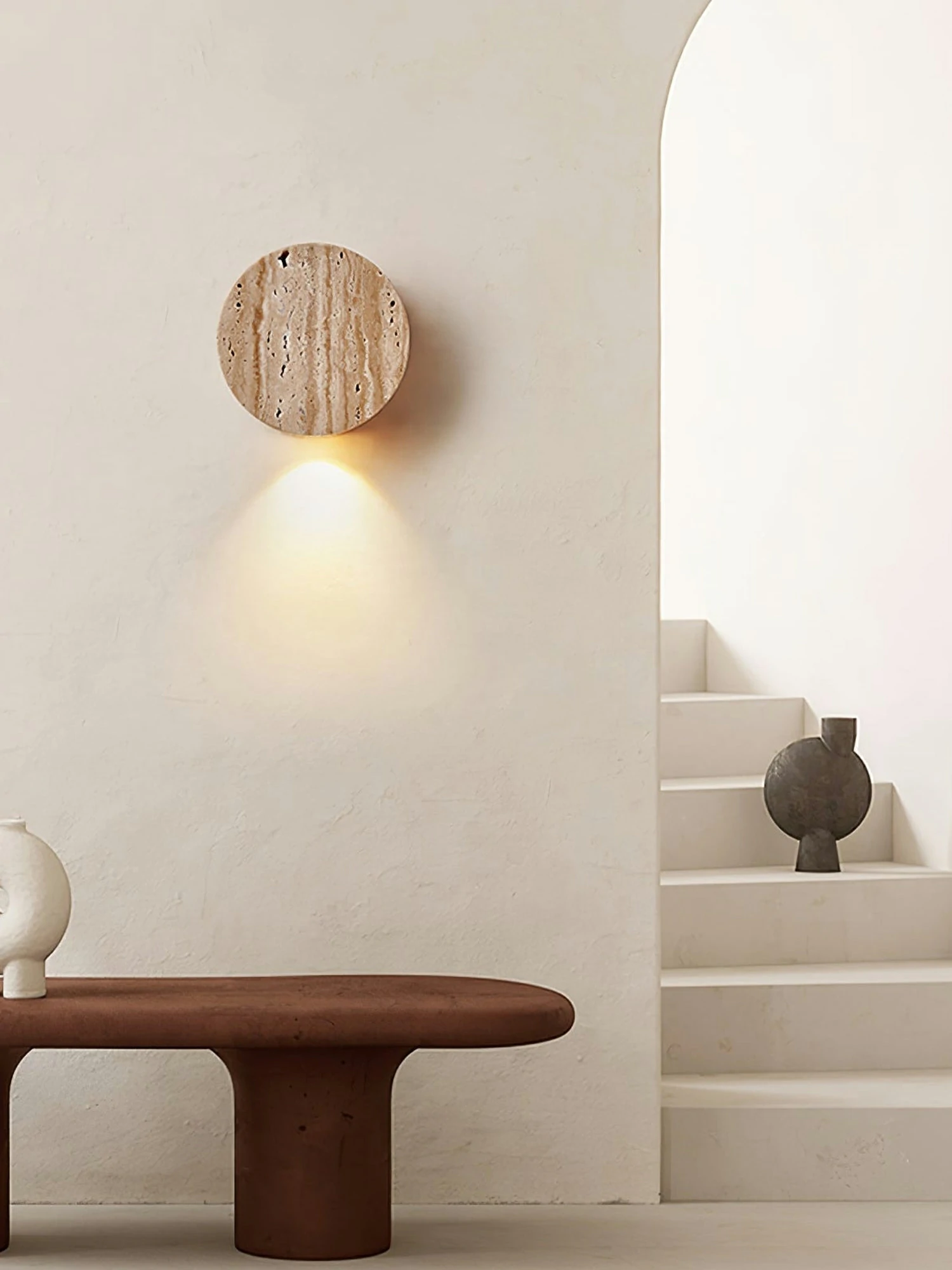 Caelan Travertine Wall Sconce - Image 8