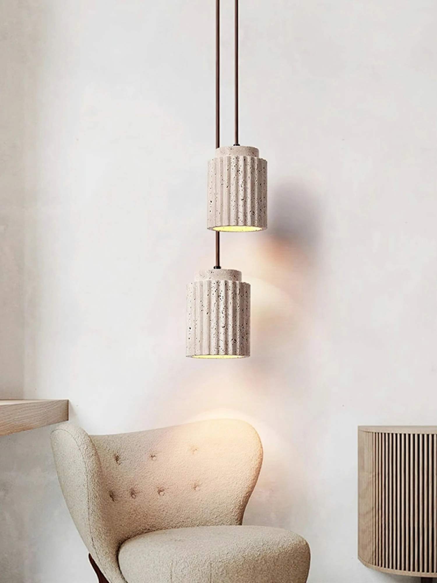 Caelia Travertine Pendant Light - Image 5