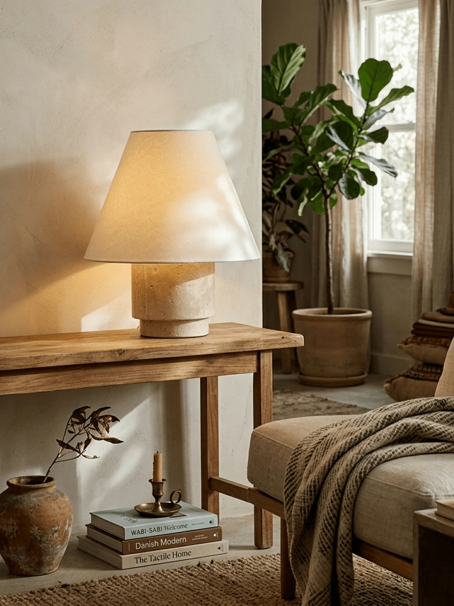 Caldera Travertine Table Lamp - Image 5