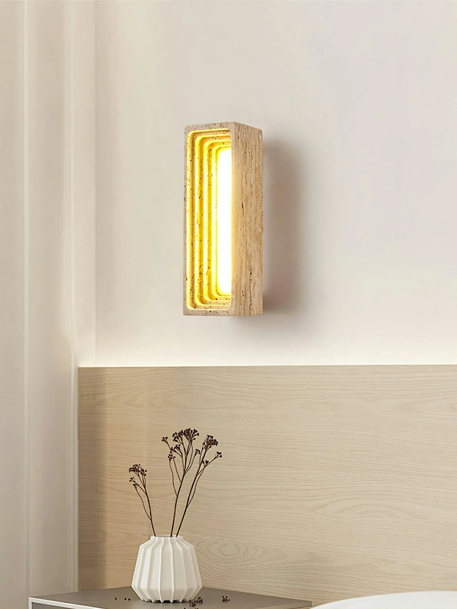 Canyon Travertine Wall Sconce - Image 3
