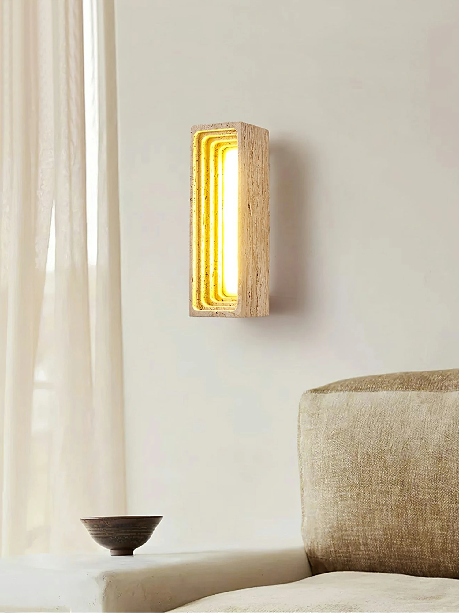 Canyon Travertine Wall Sconce - Image 2