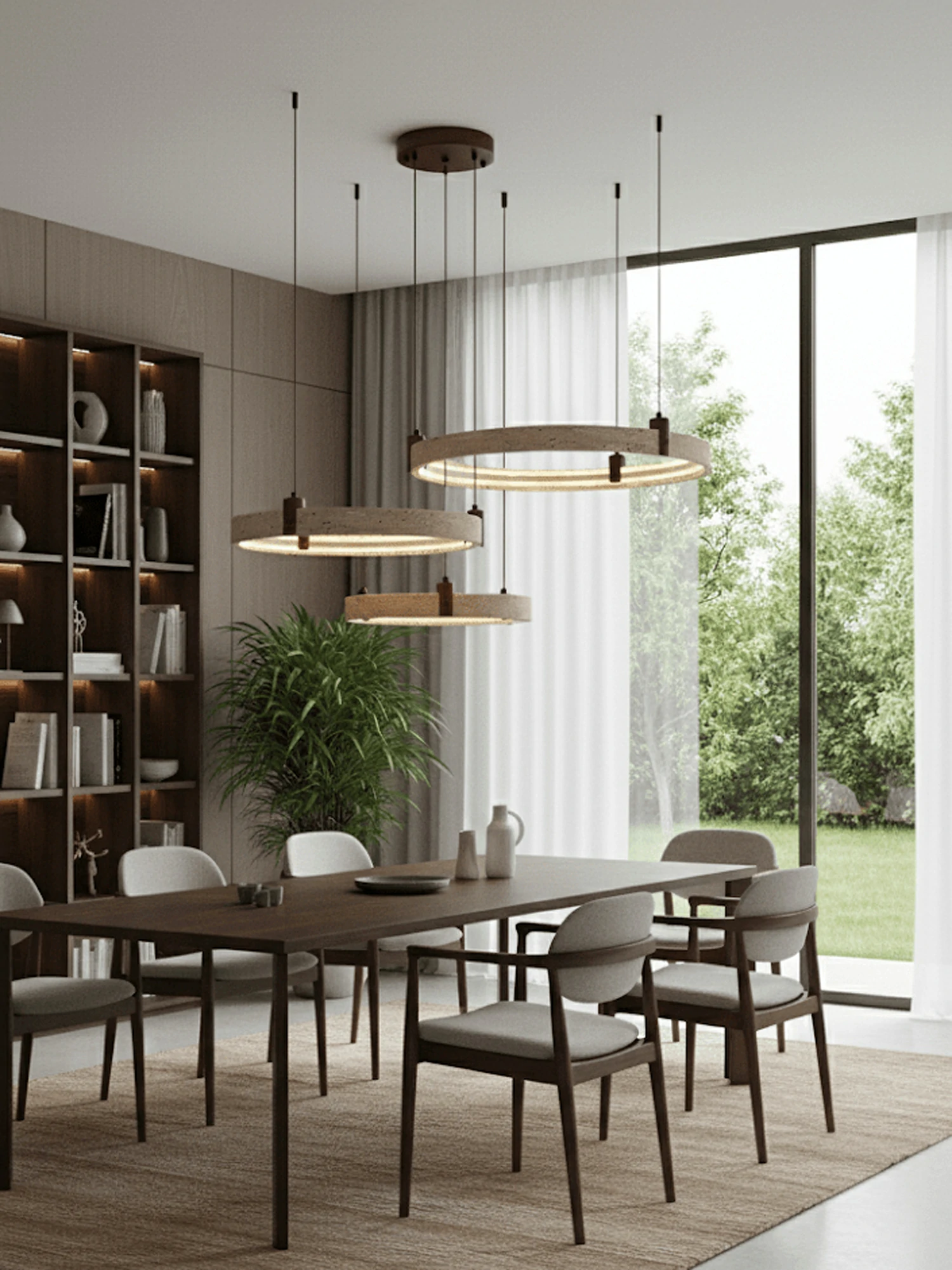 Celestial Orbit Travertine Chandelier - Image 4