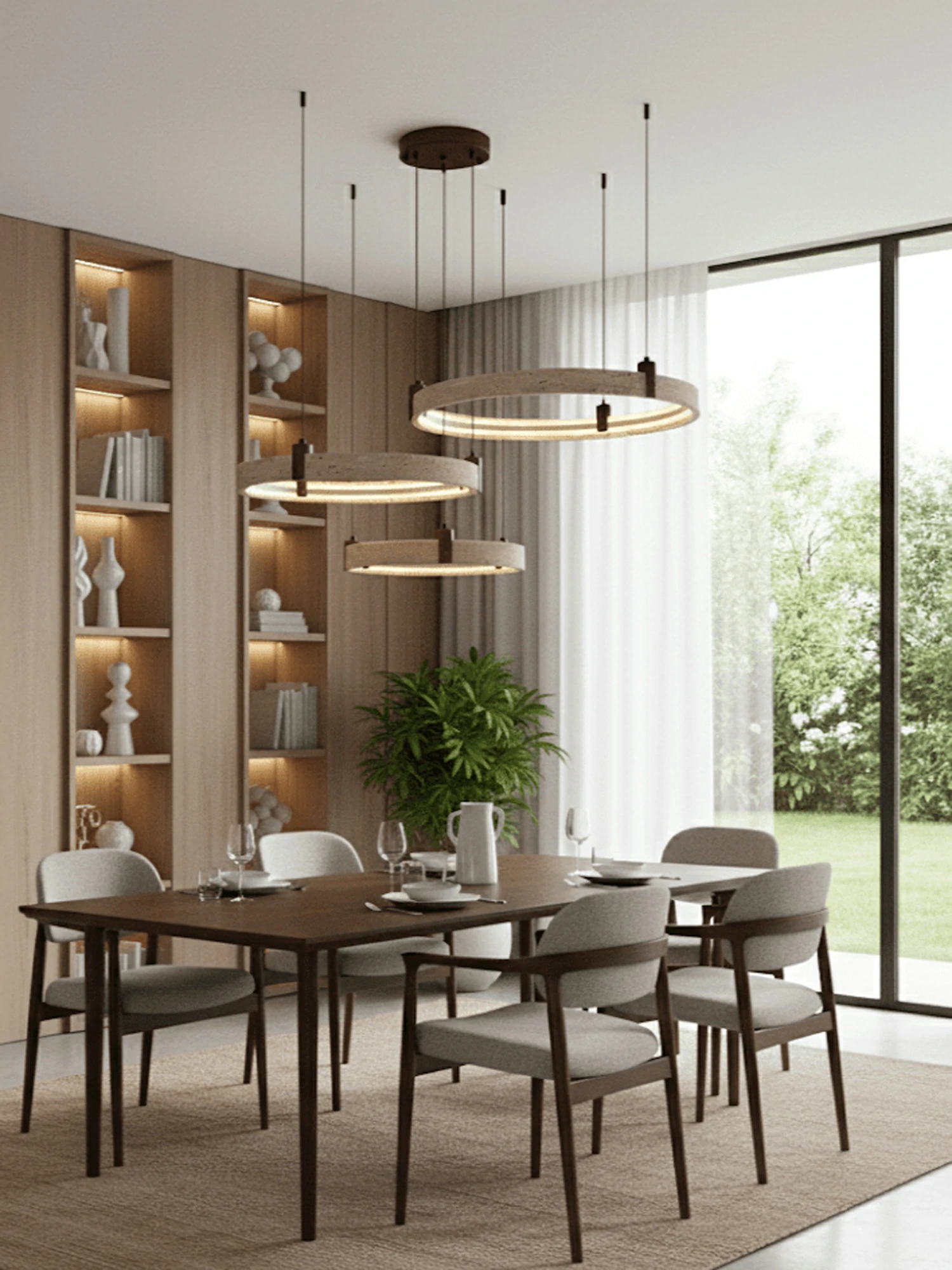 Celestial Orbit Travertine Chandelier - Image 5