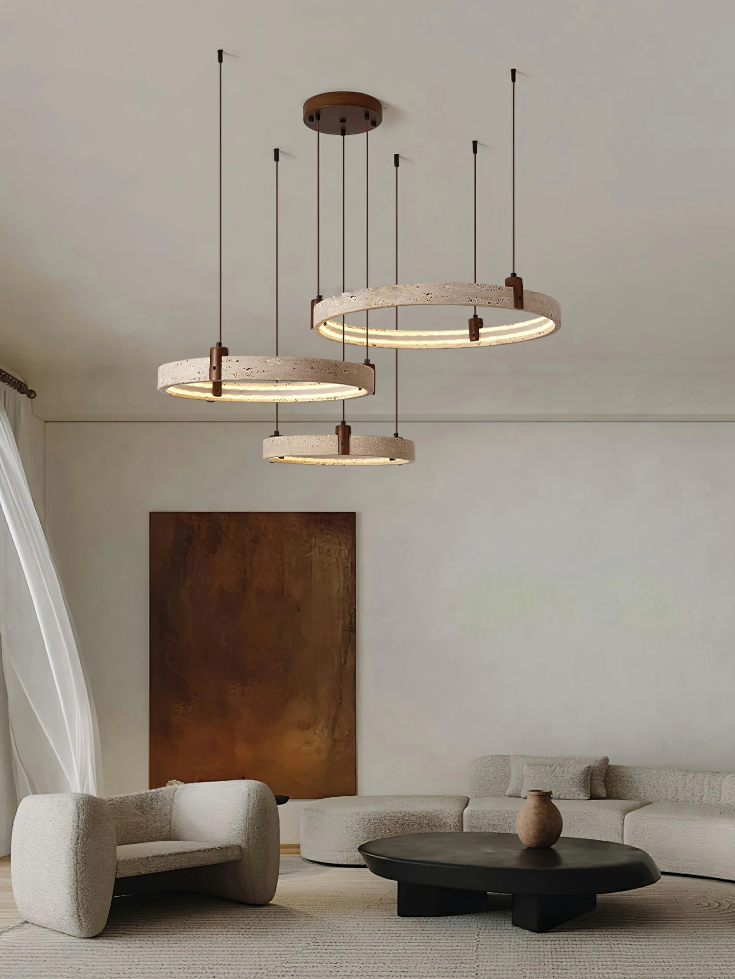 Celestial Orbit Travertine Chandelier - Image 10