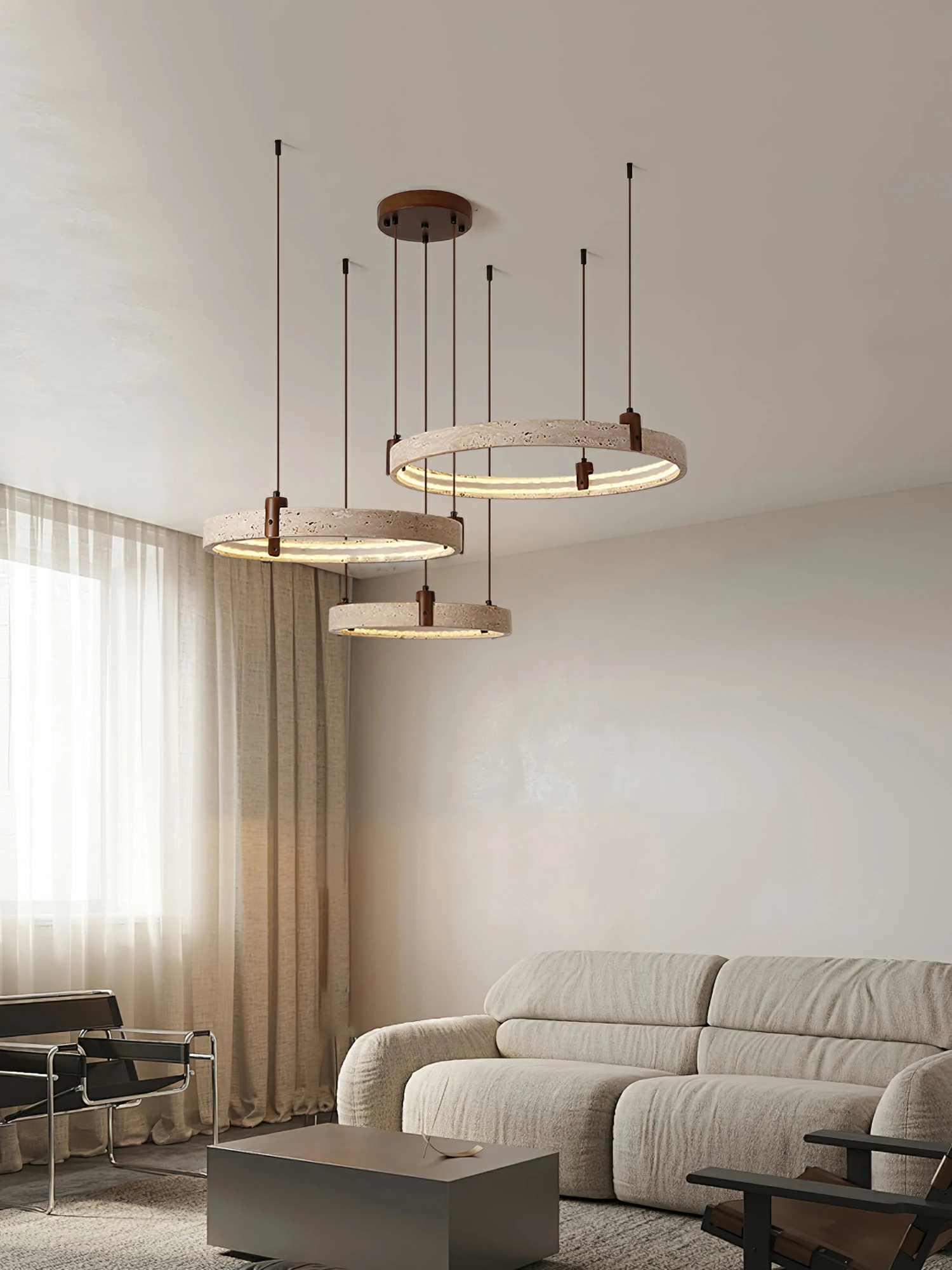 Celestial Orbit Travertine Chandelier - Image 7
