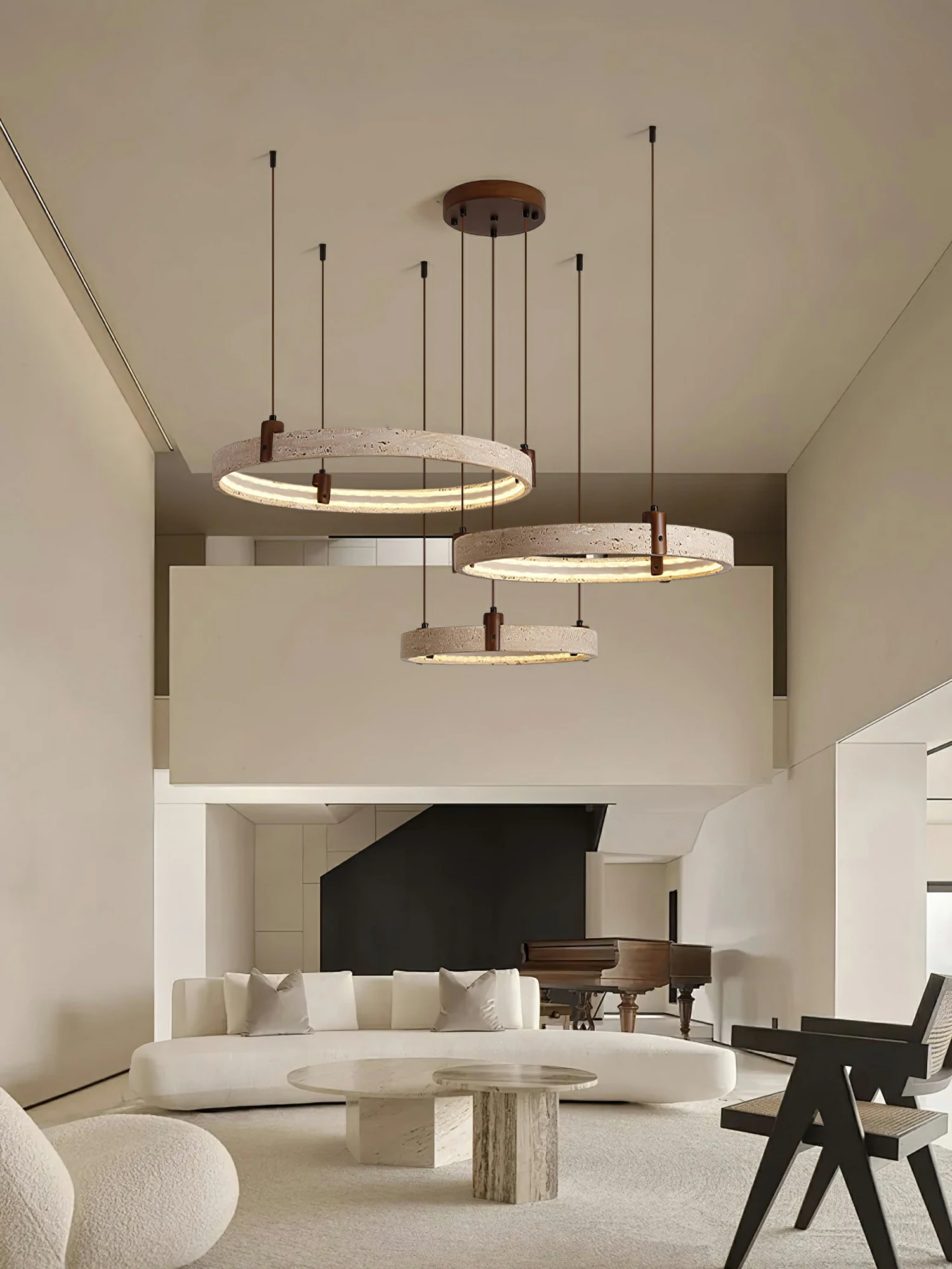 Celestial Orbit Travertine Chandelier - Image 8