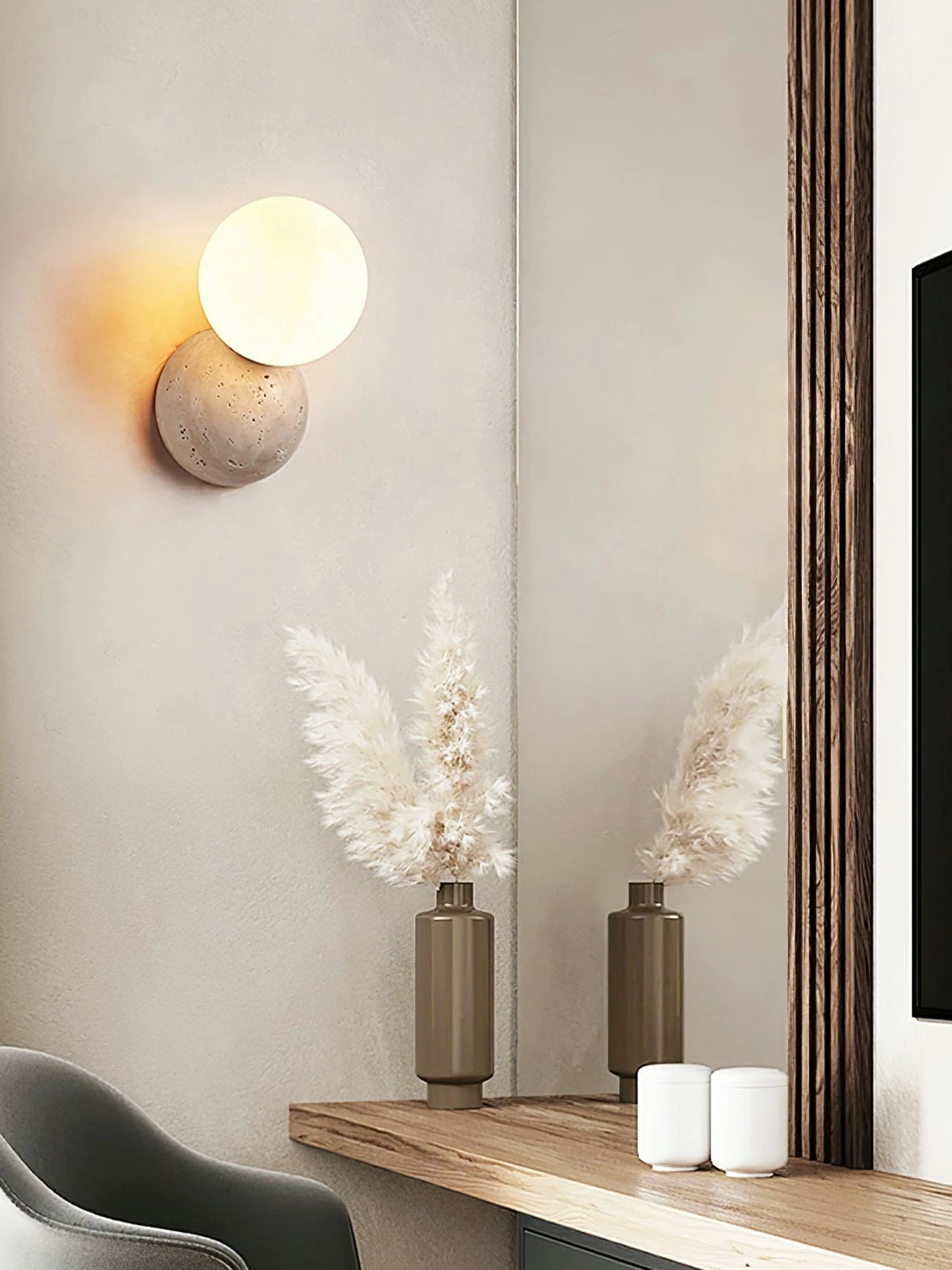 Celestial Travertine Wall Sconce - Image 5