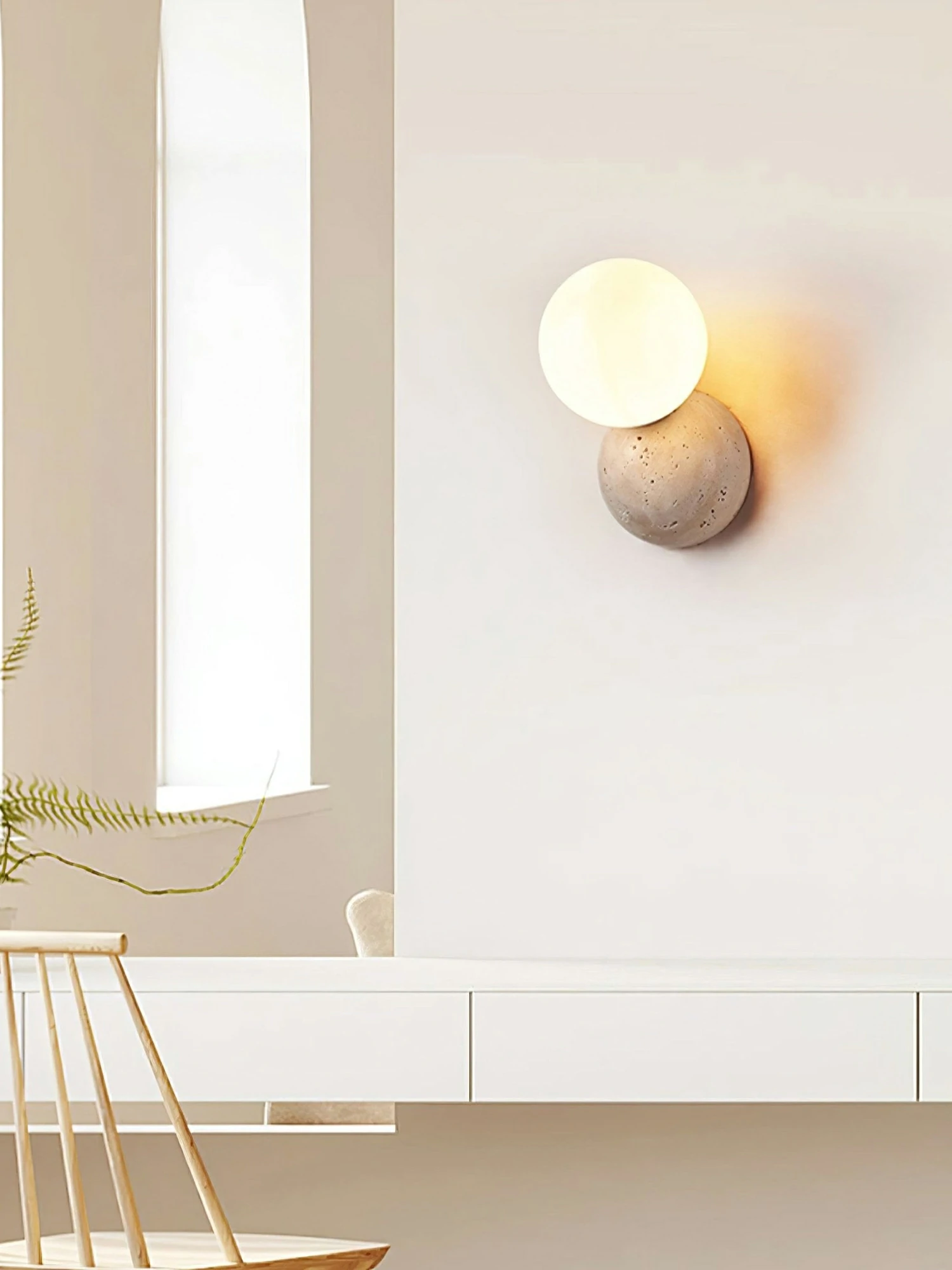 Celestial Travertine Wall Sconce - Image 2