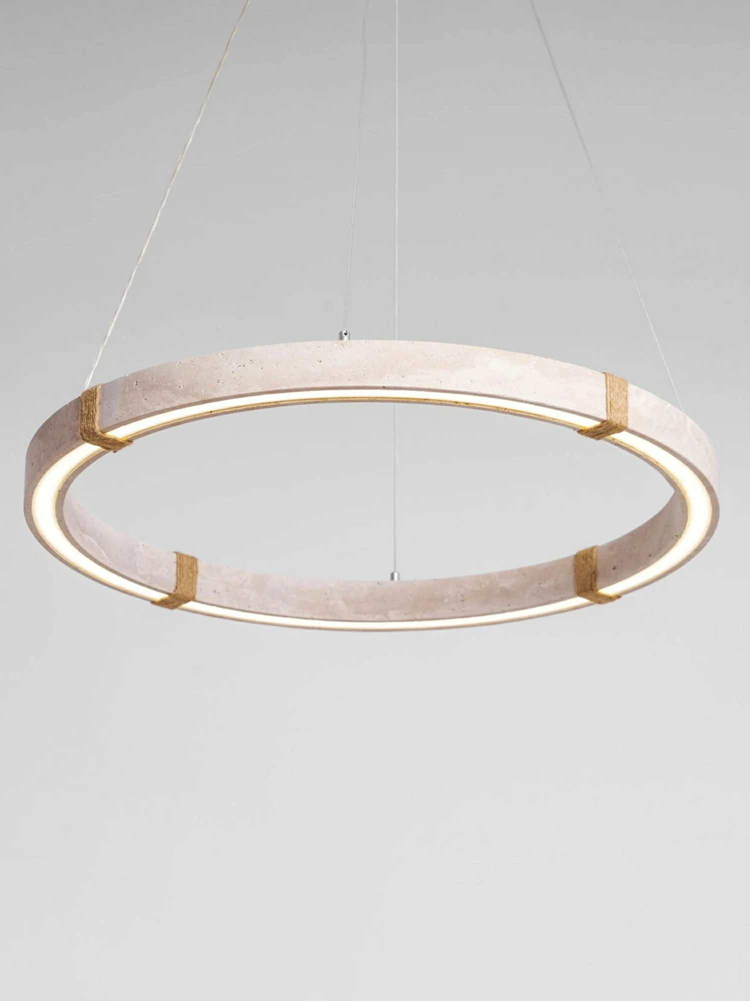 Circle Travertine Pendant Lamp - Image 9