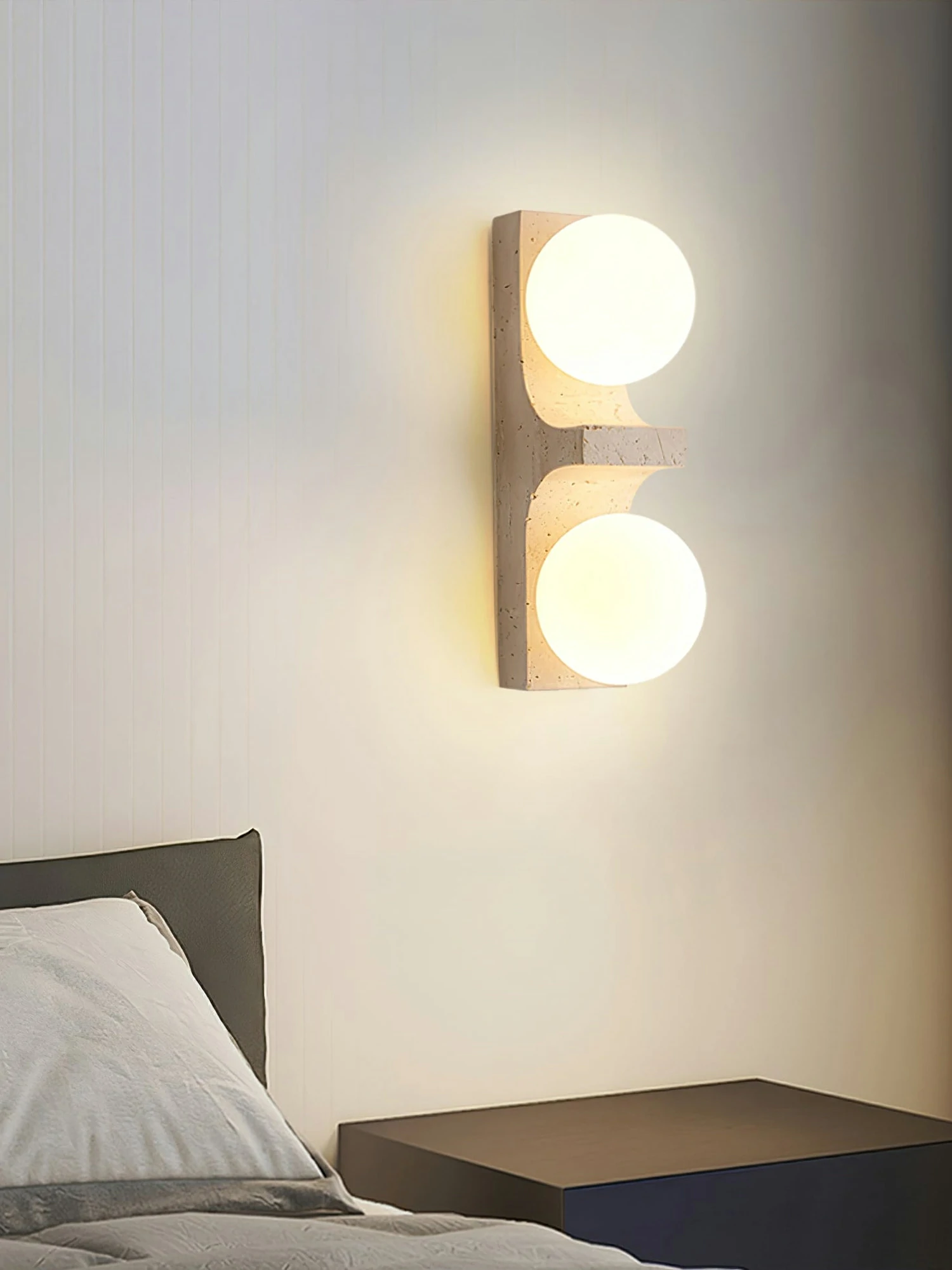 Asymmetrical Travertine Wall Sconce - Image 25