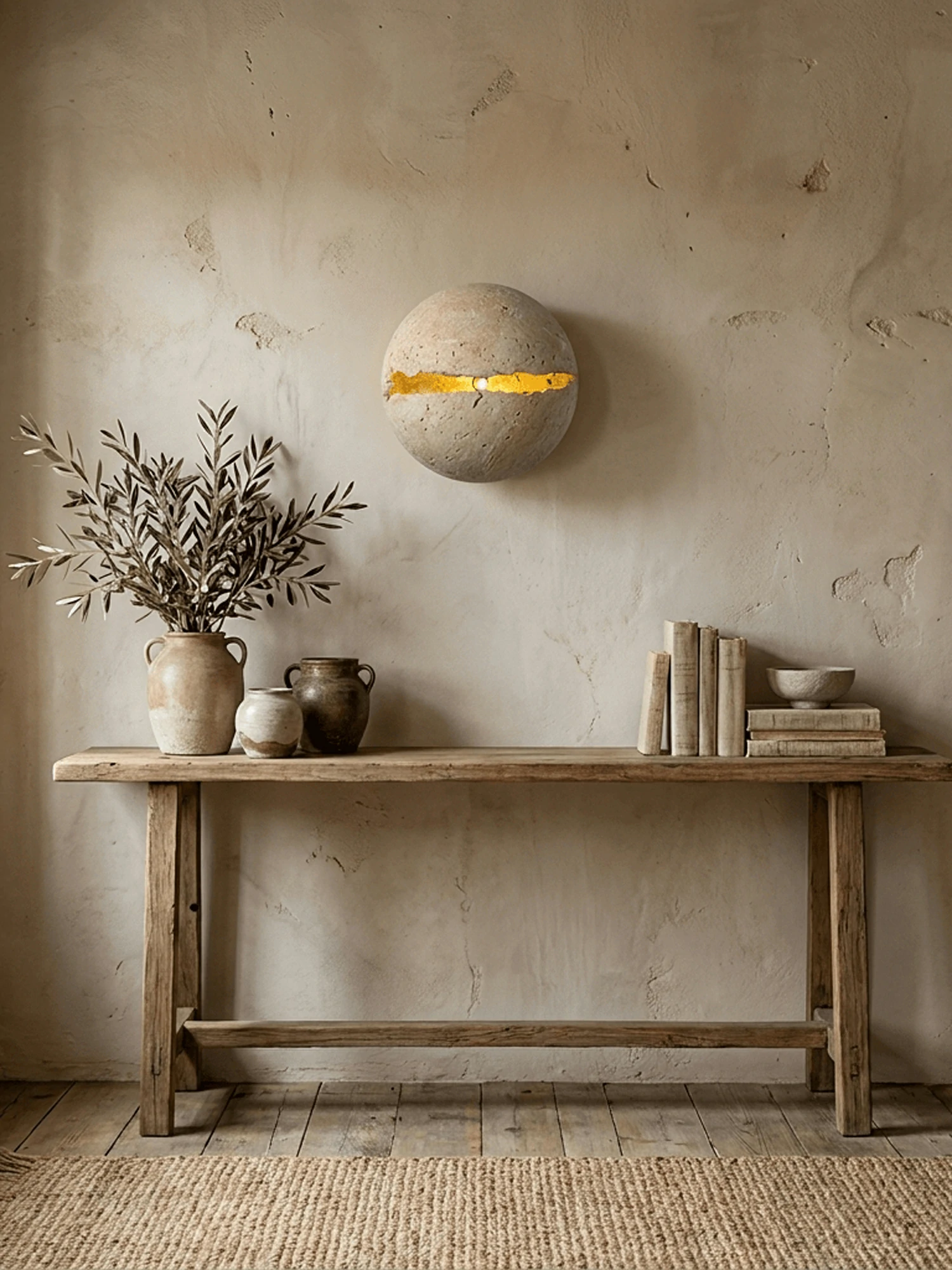 Cleft Travertine Globe Wall Sconce - Image 5