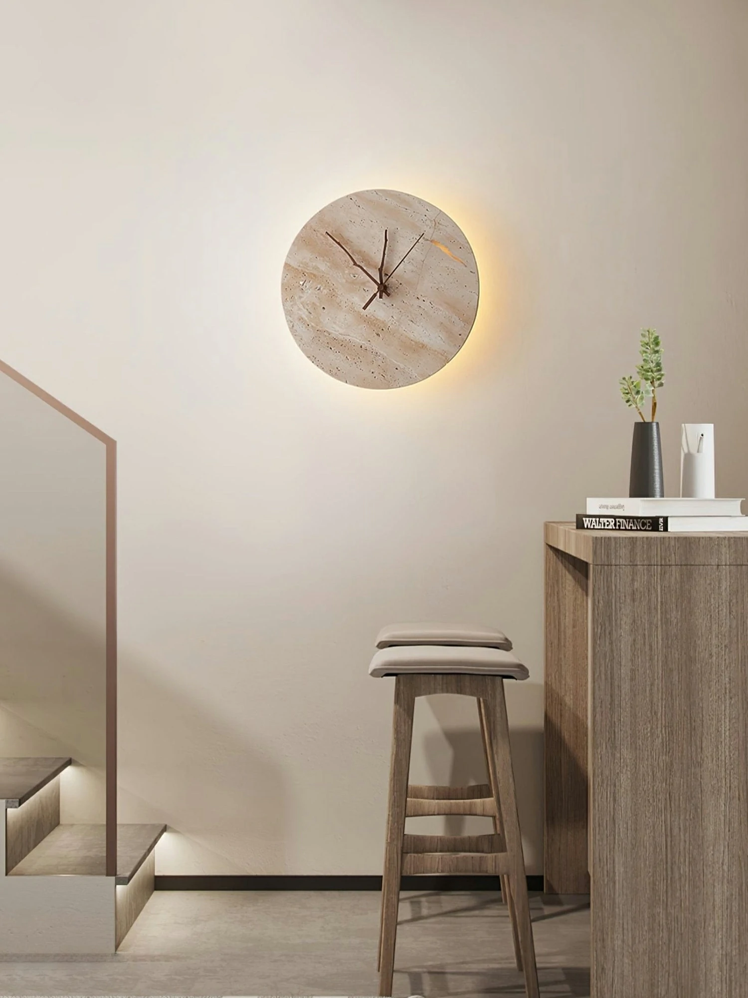 Clock Travertine Wall Lamp - Image 6