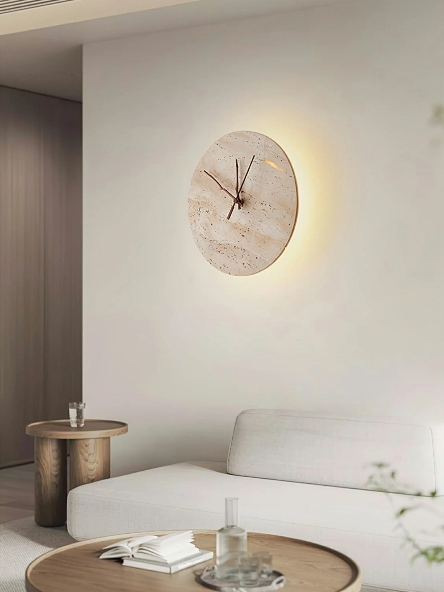 Clock Travertine Wall Lamp - Image 7