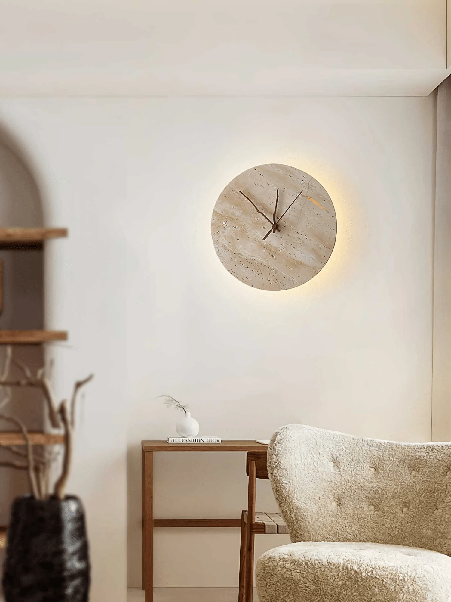 Clock Travertine Wall Lamp - Image 8