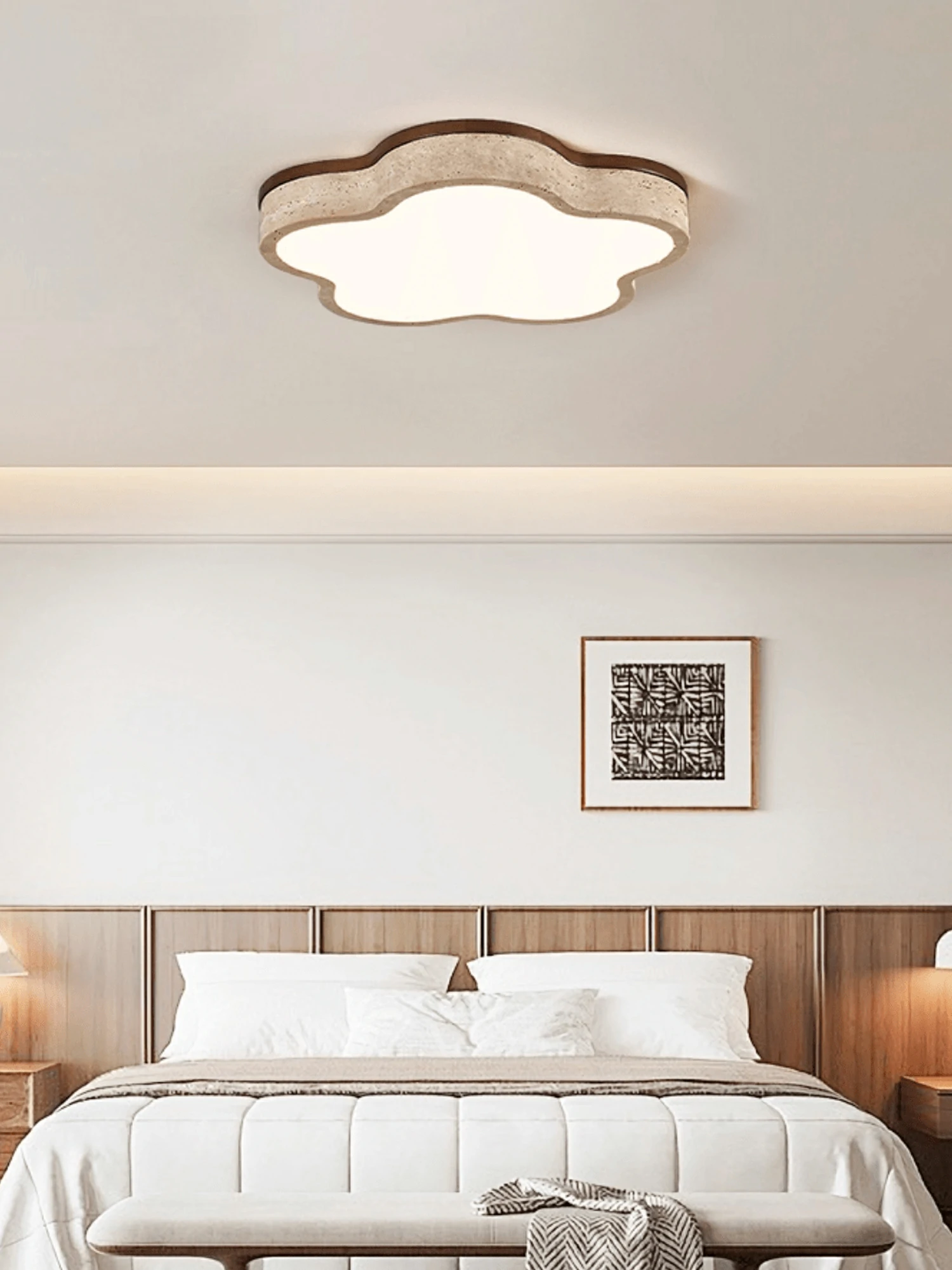 Cloudline Travertine Ceiling Lamp - Image 8
