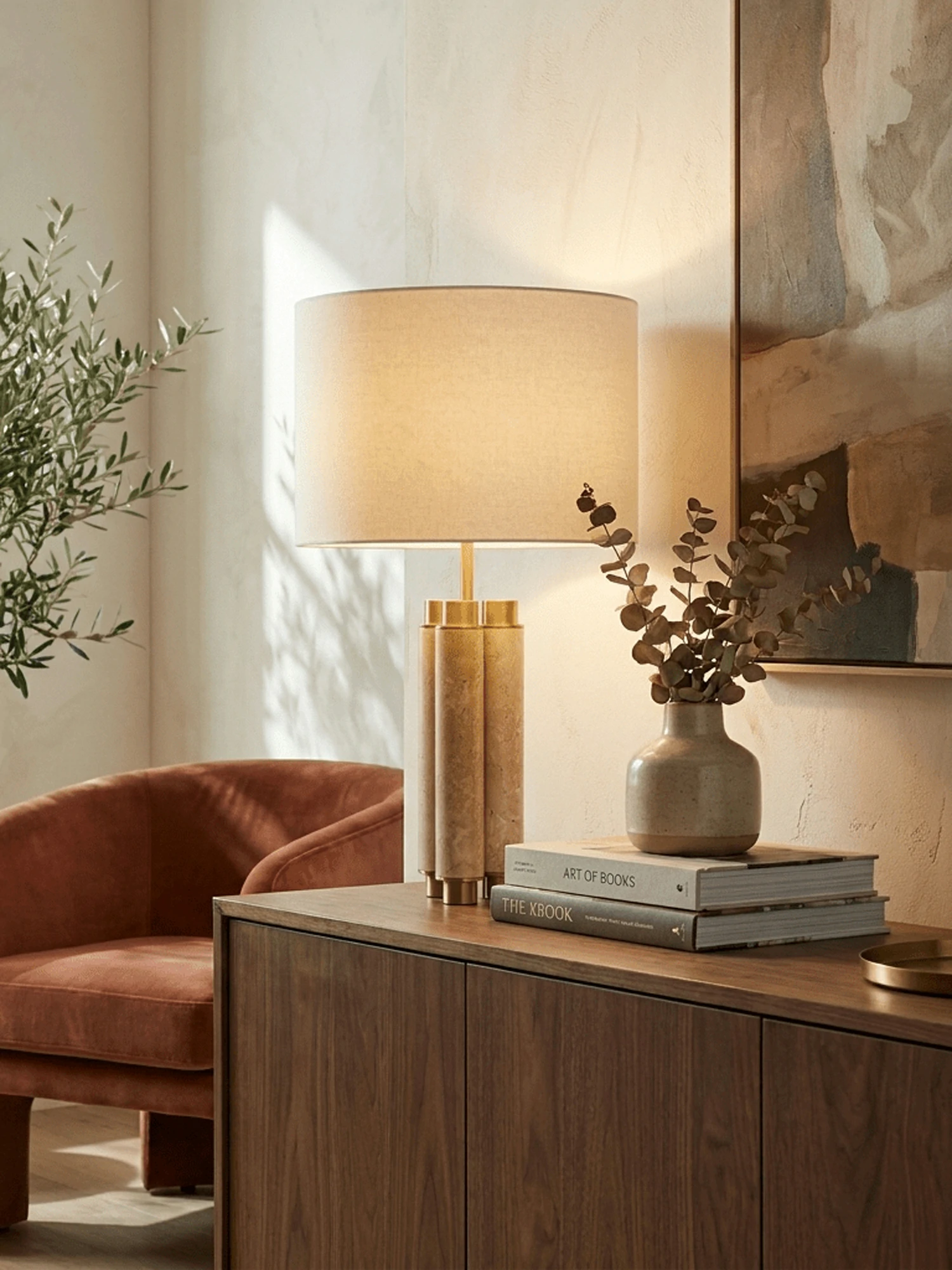 Colonnade Travertine Table Lamp - Image 10