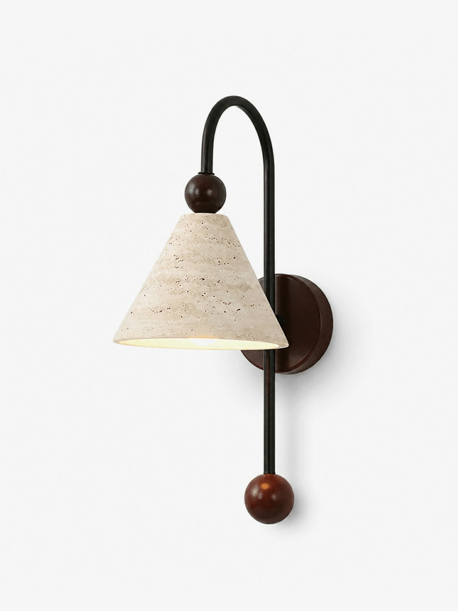 Cone Travertine Arc Sconce - Image 9