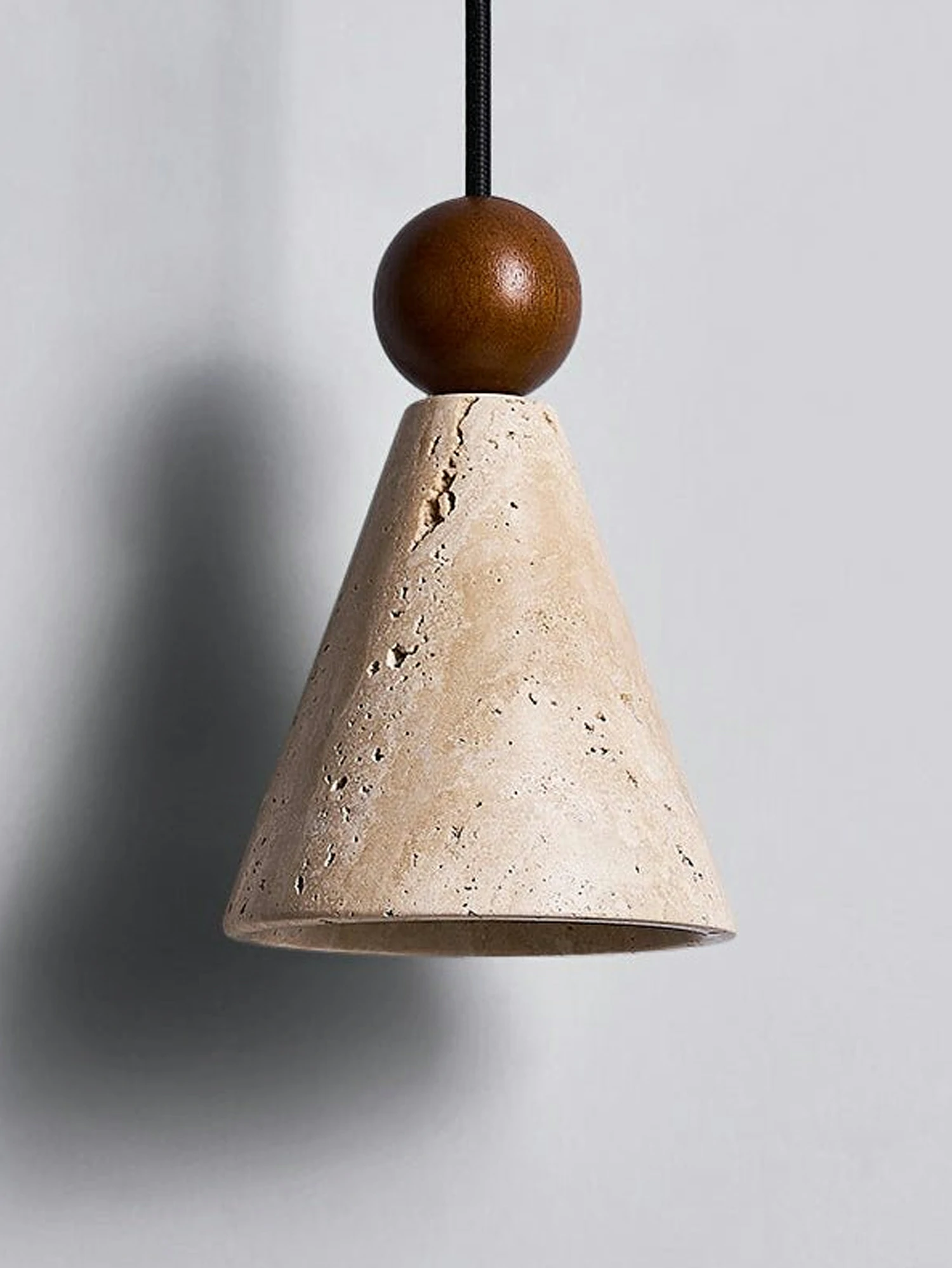 Cone Wood Bead Wall Sconce - Image 12