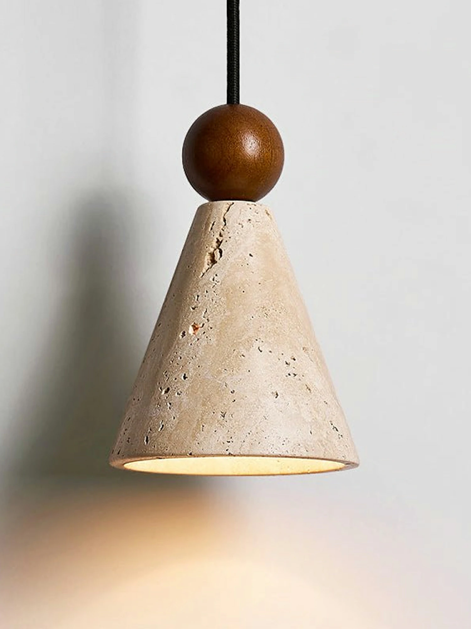 Cone Wood Bead Wall Sconce - Image 13