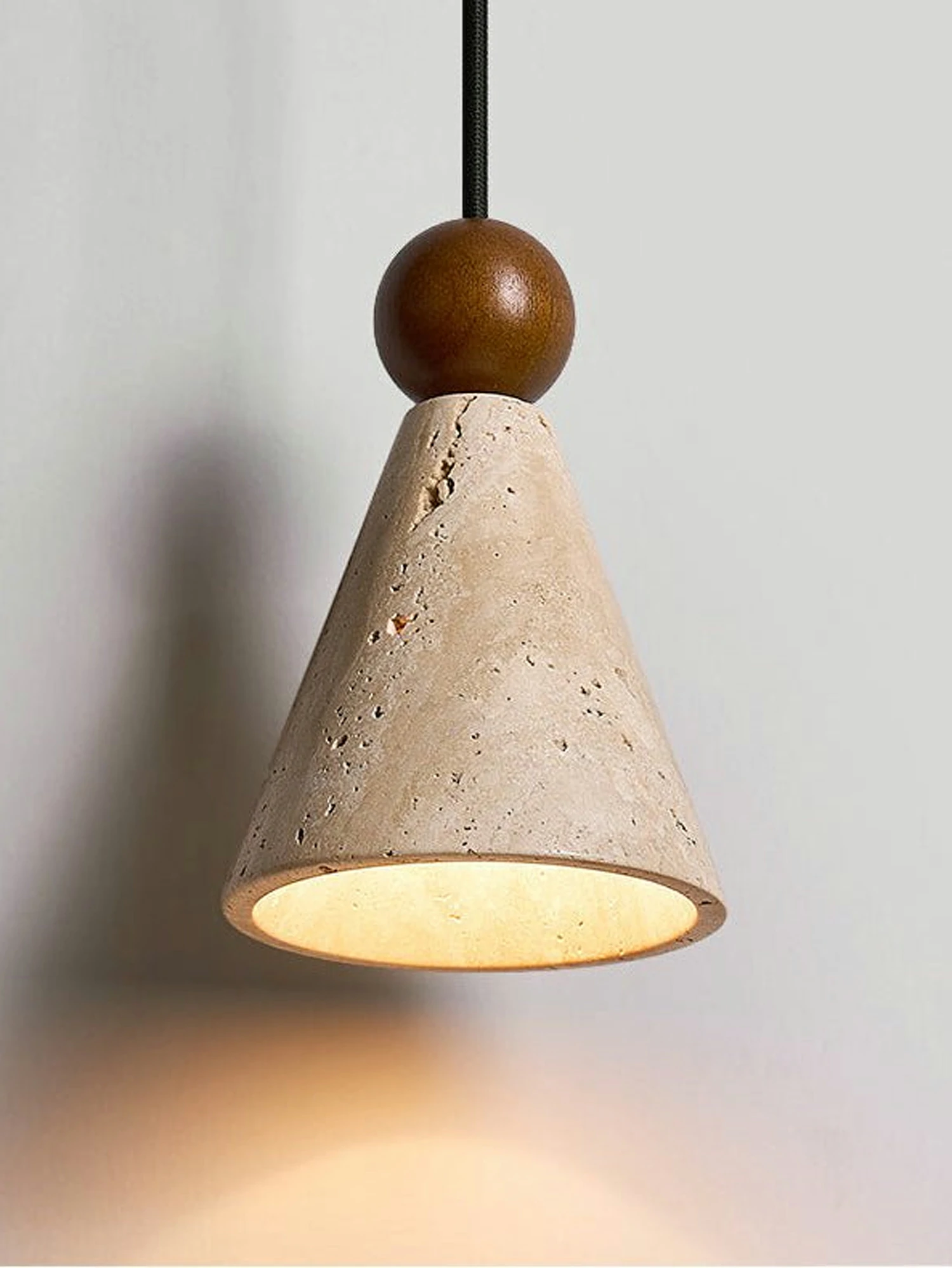 Cone Wood Bead Wall Sconce - Image 6